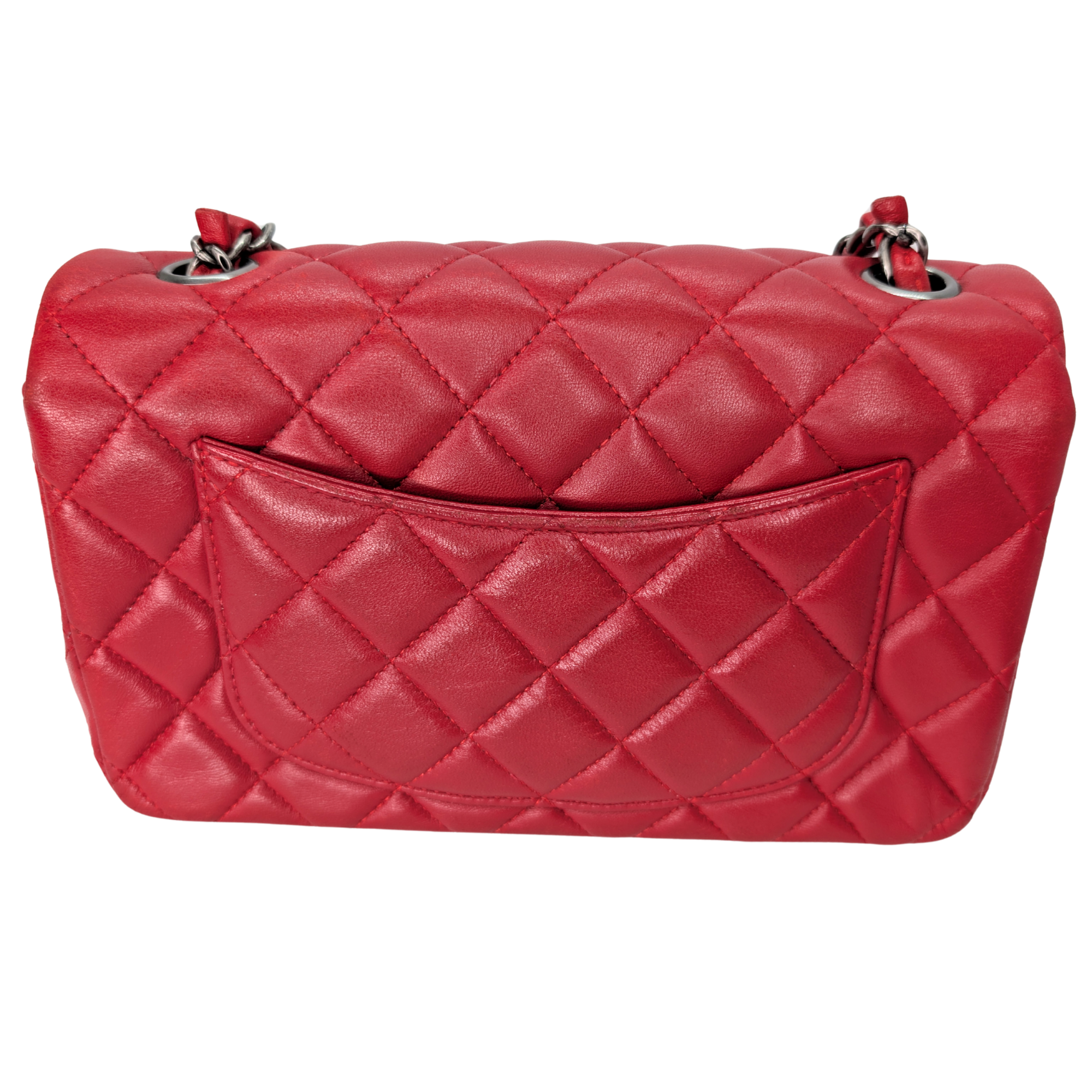 Chanel Mini Rectangular Classic Flap Bag Red