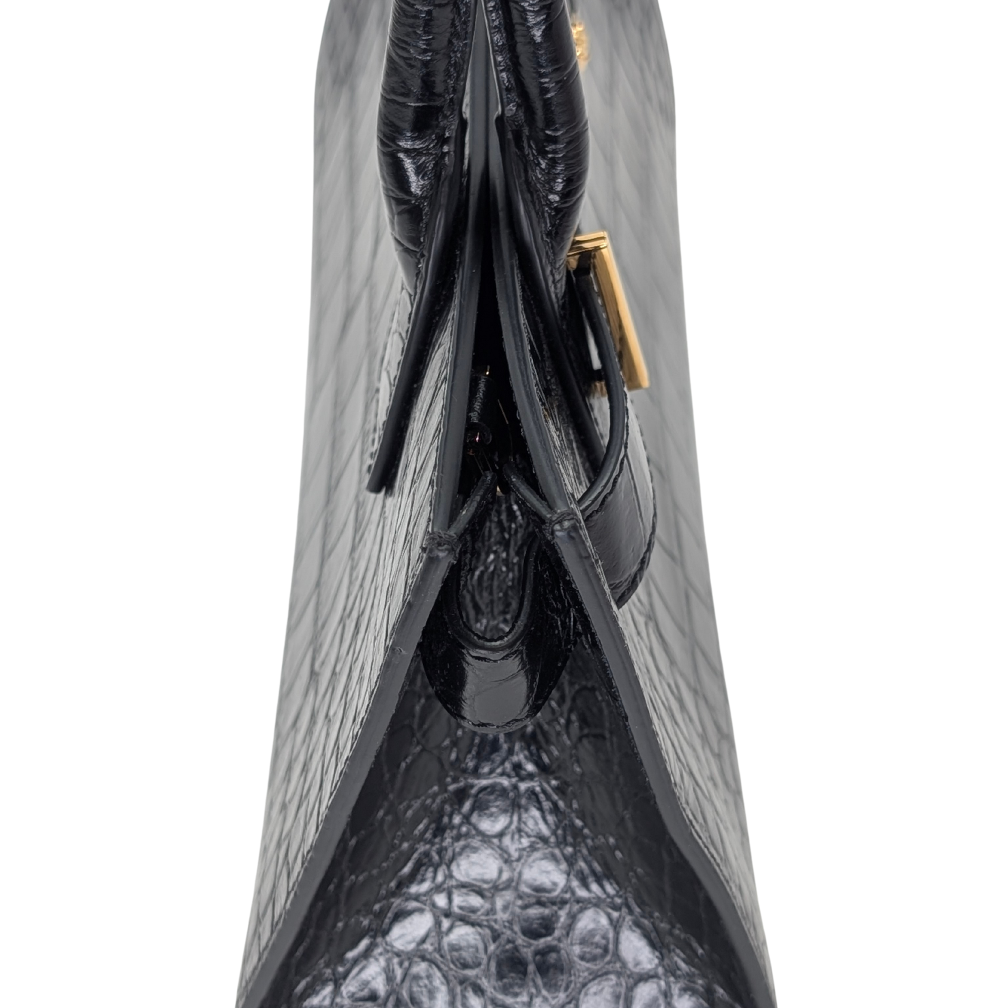 Versac Croc-Effect Medusa '95 Tote Bag Black