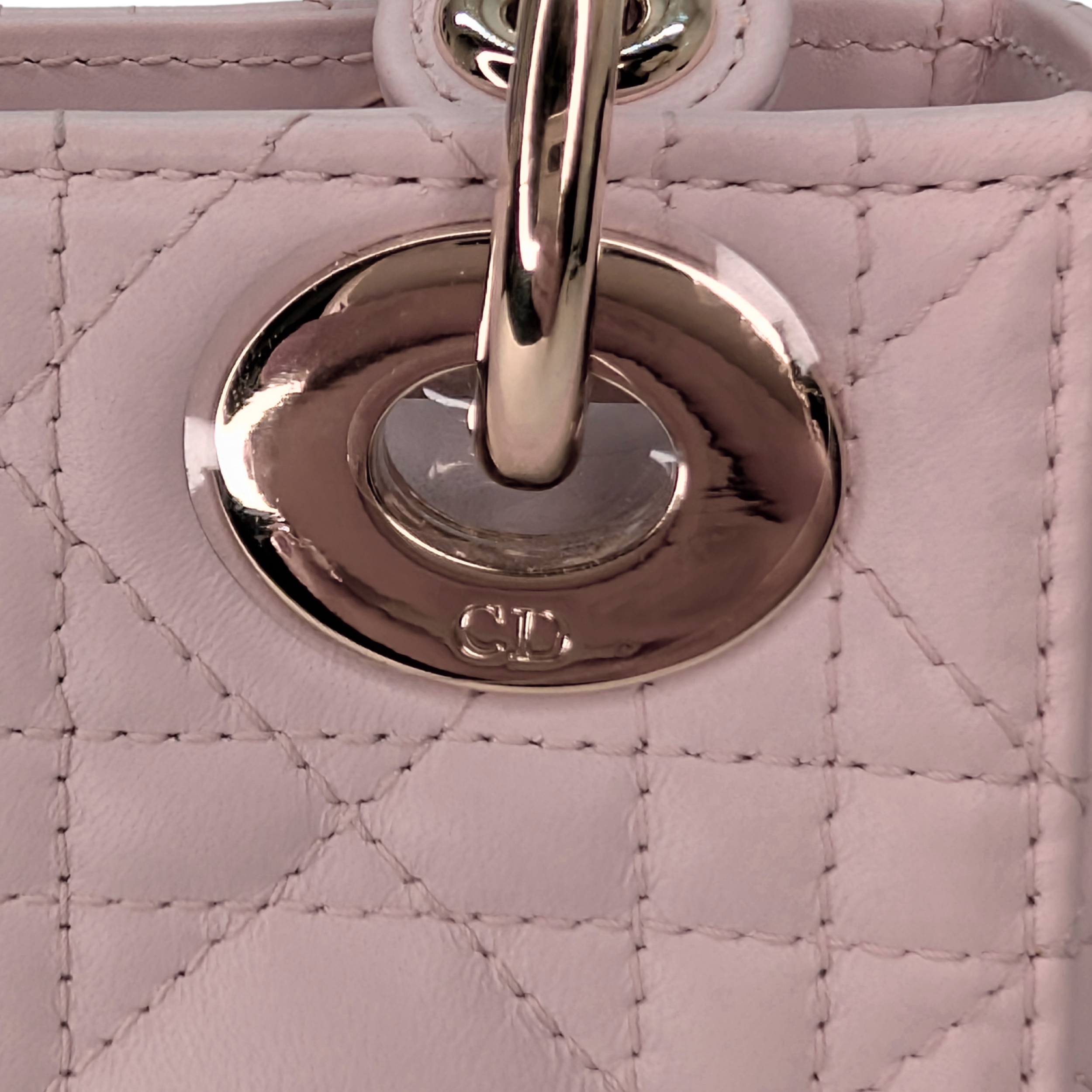 Dior Lady DIor Mini Cannage Powder Pink Bag