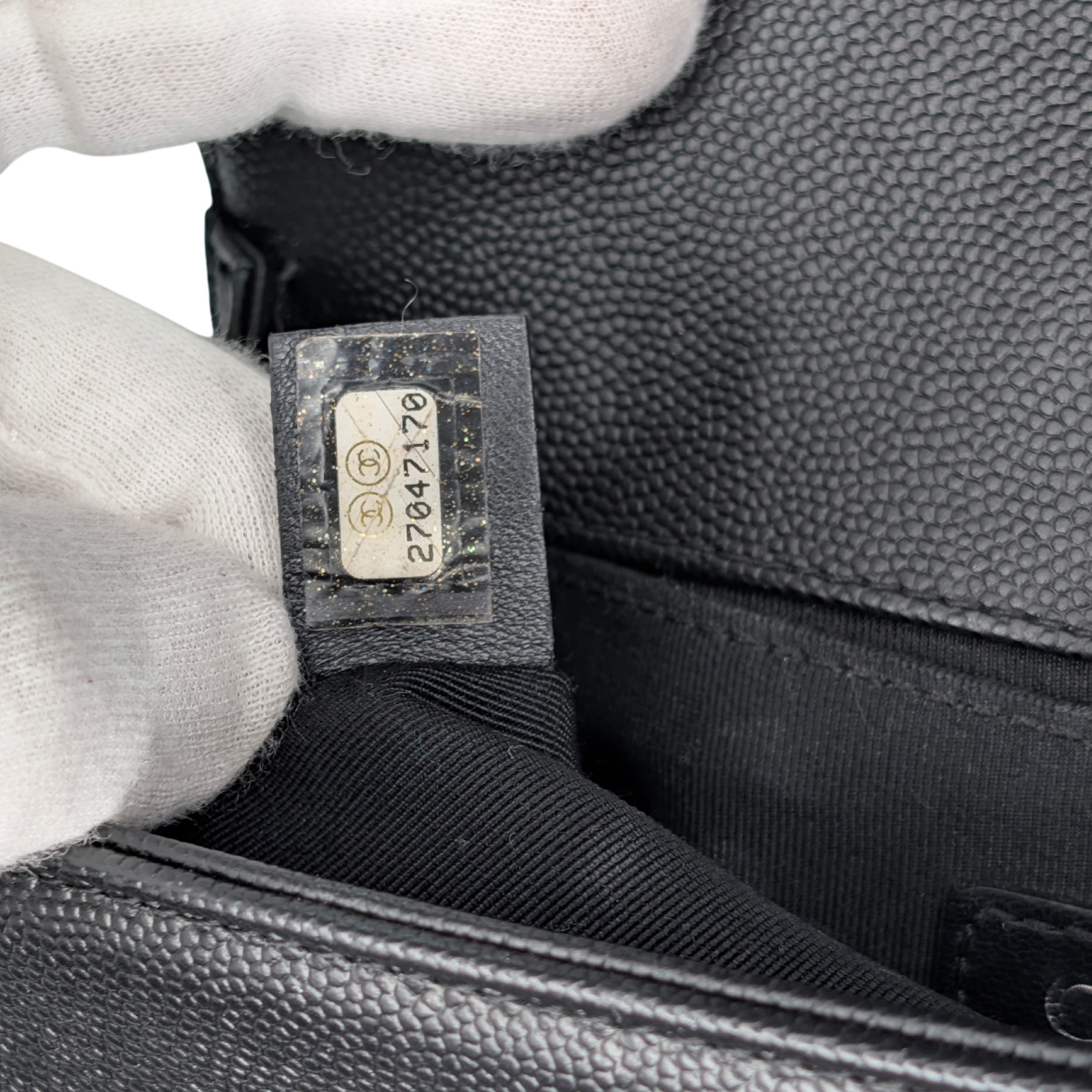 Chanel Small Boy Bag Caviar Black Bag