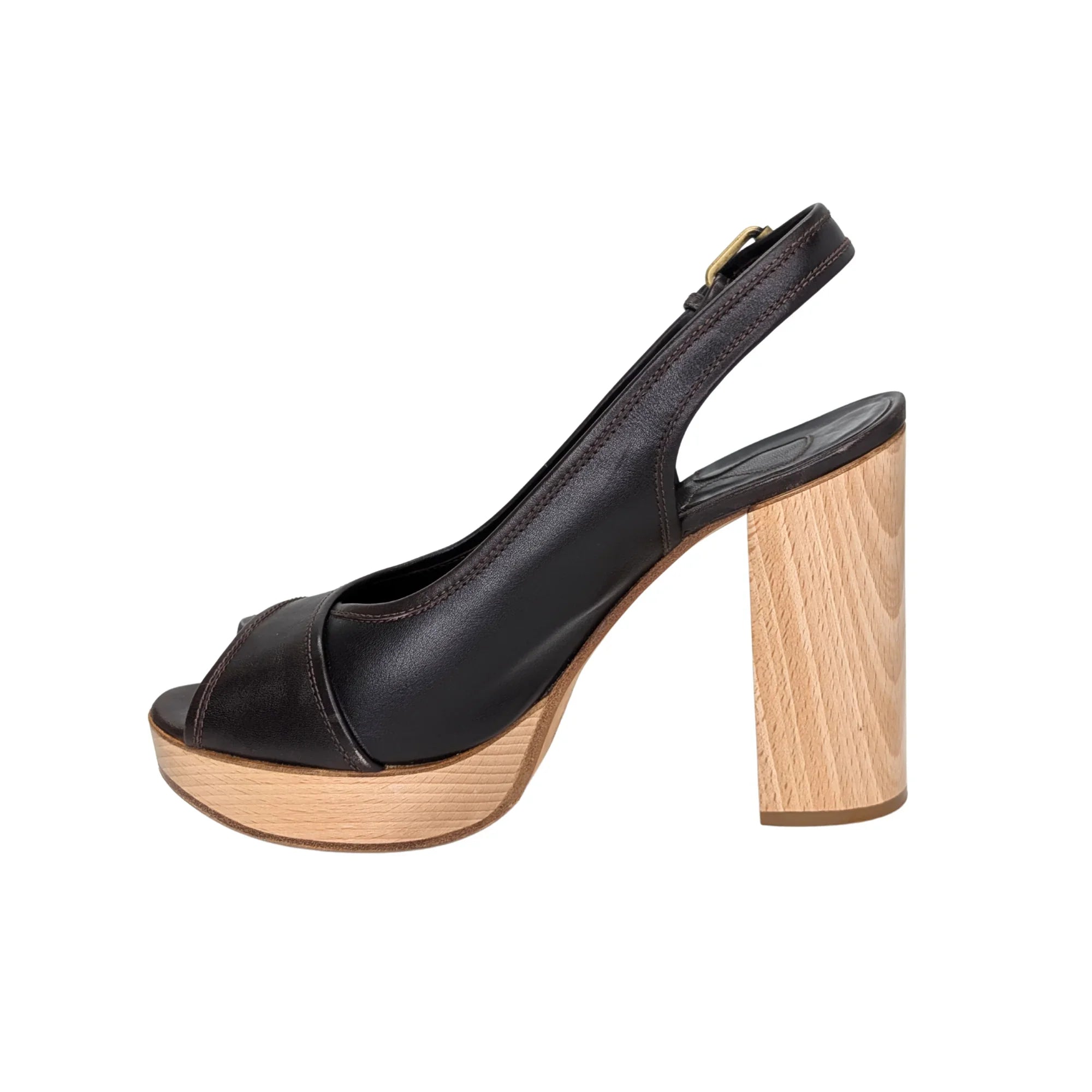 Chloé Slingback Heels Brown 39 - Lost Designer