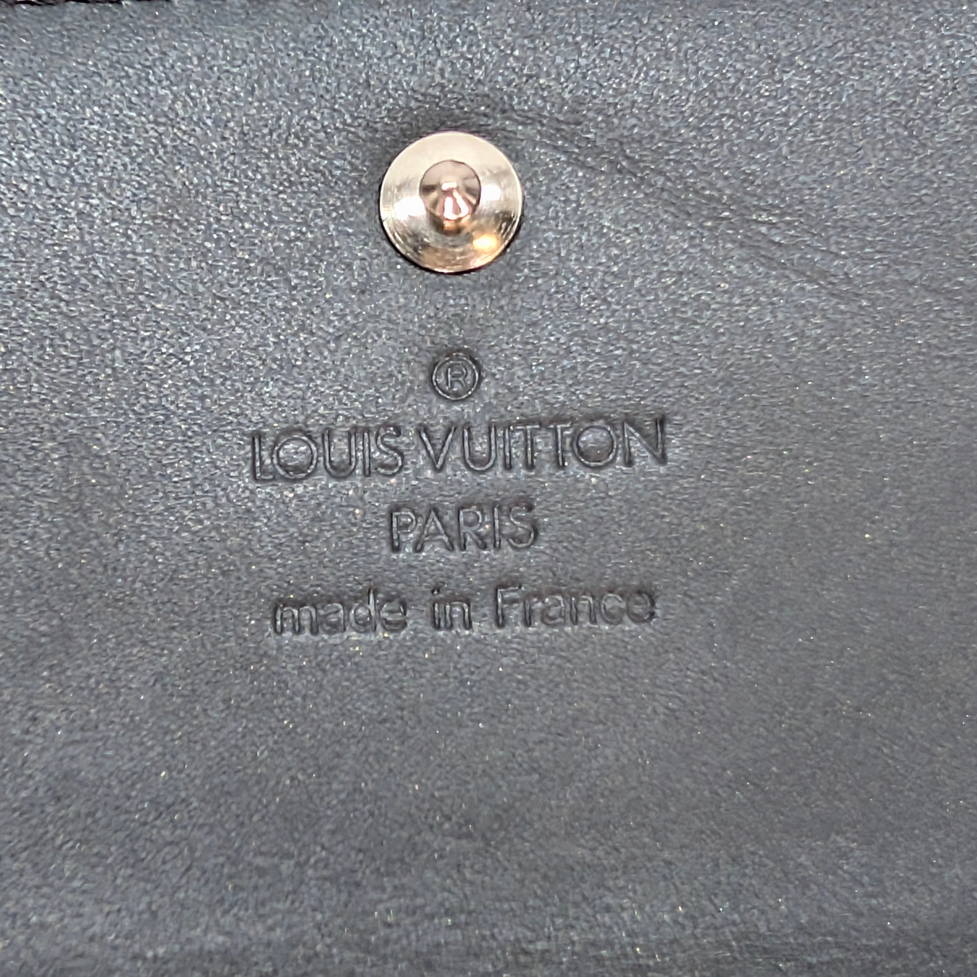 Louis Vuitton Vernis Charcoal Leather Wallet