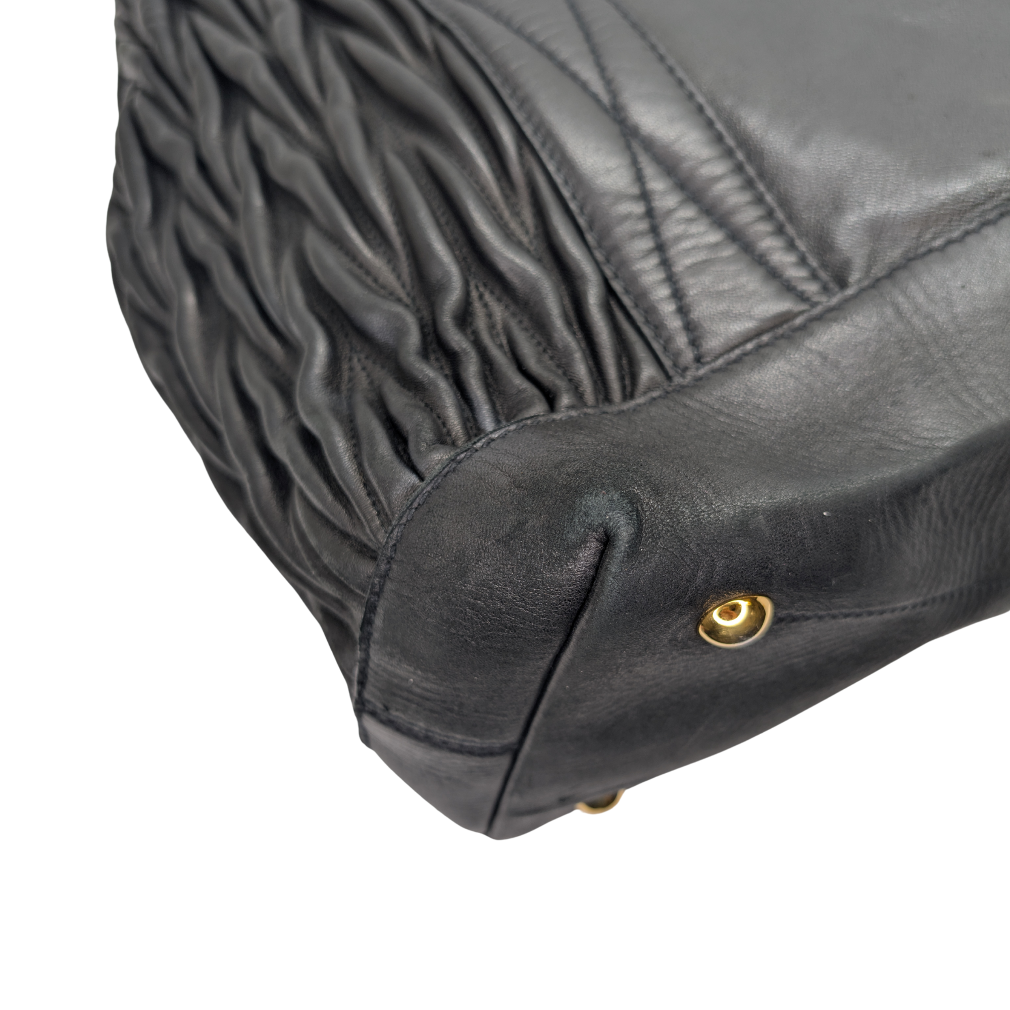 Miu Miu Matelasse Tote Bag Black - Lost Designer