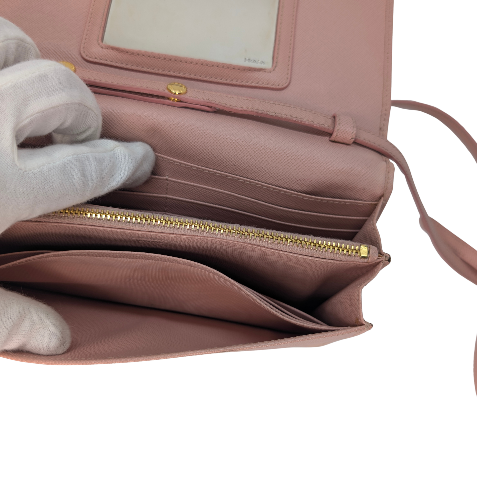 Prada Oro Orchidea Crossbody Bag Pink