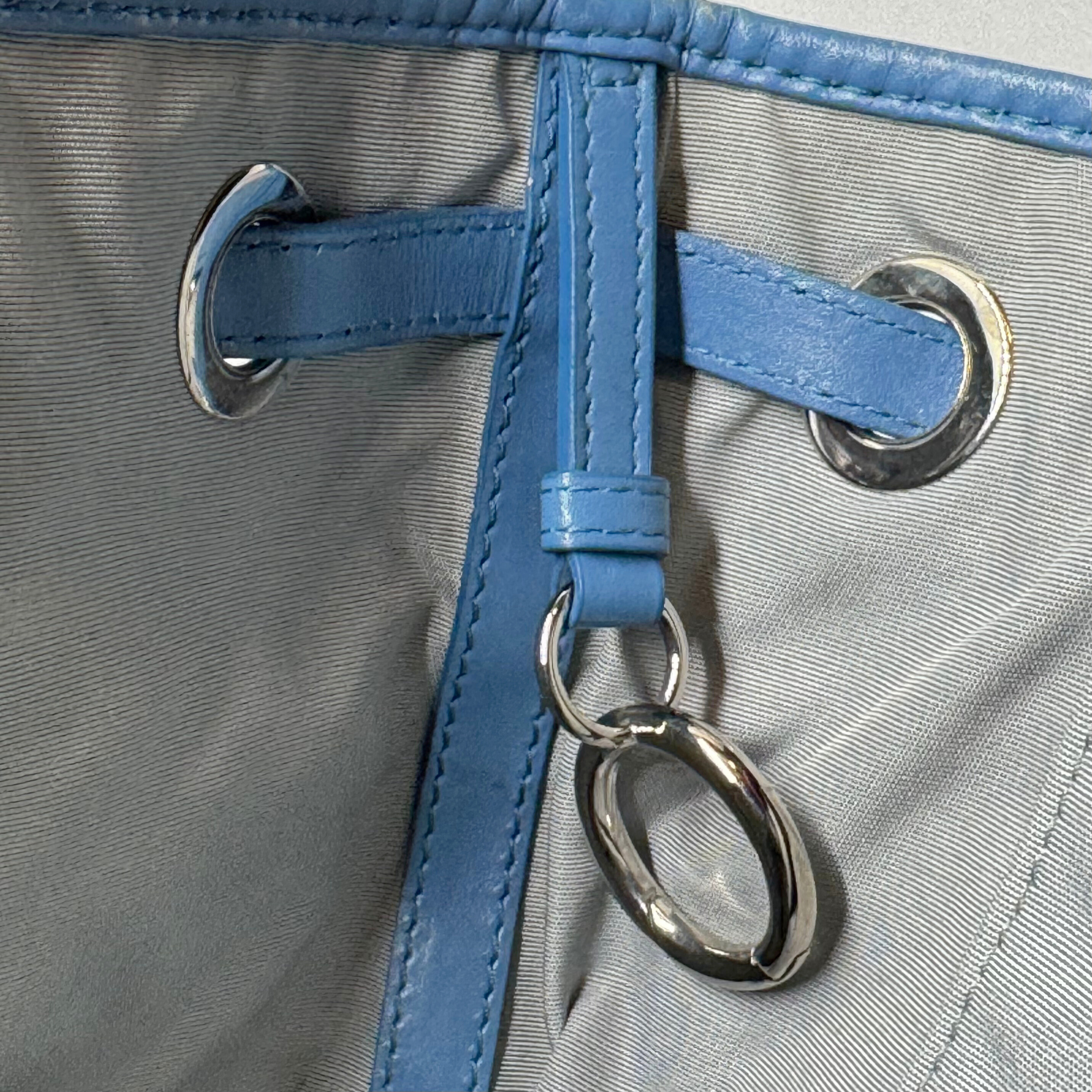 Dior Cannage Medium Panarea Tote Canvas Cobalt Blue