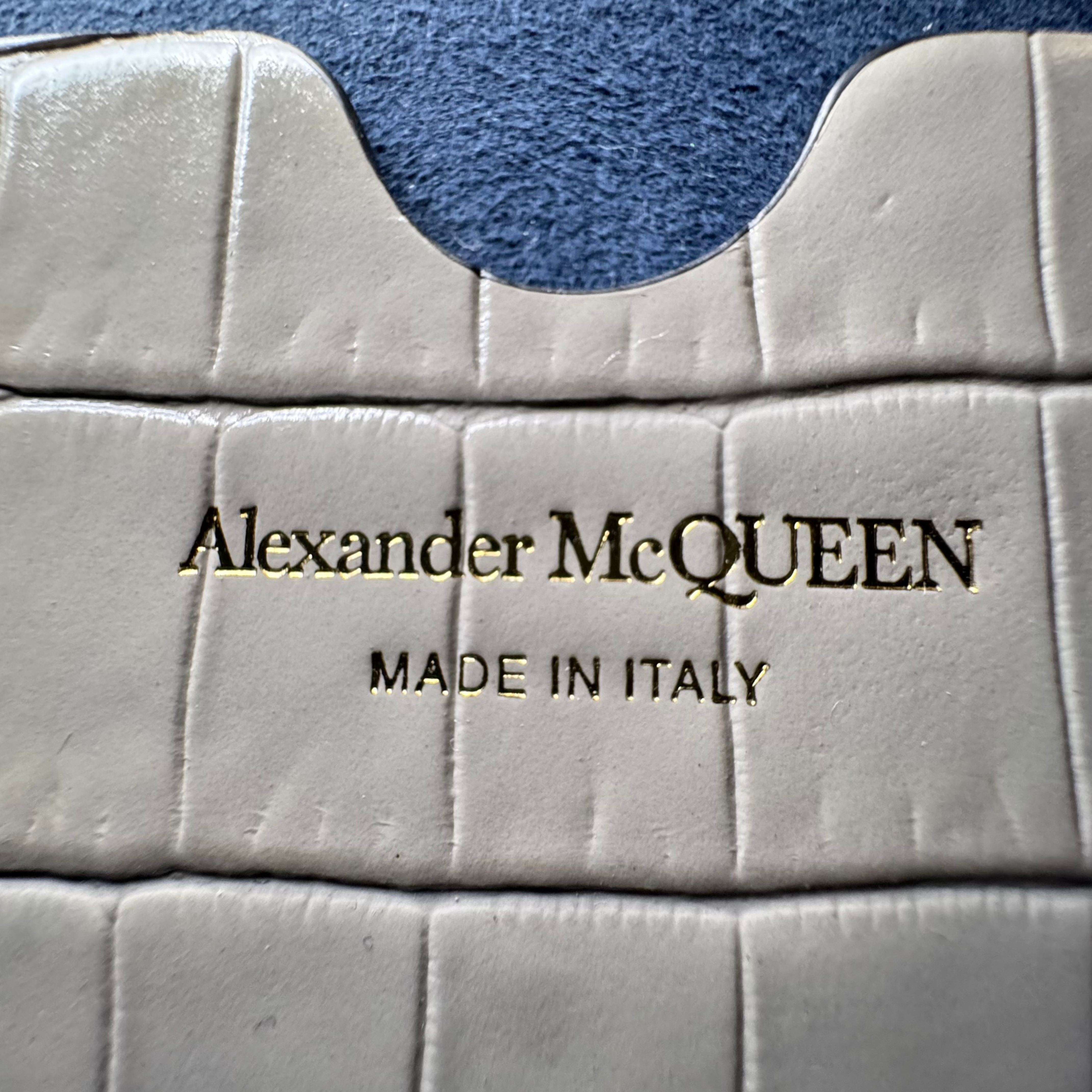Alexander McQueen Skull Crossbody Bag Leather Grey White