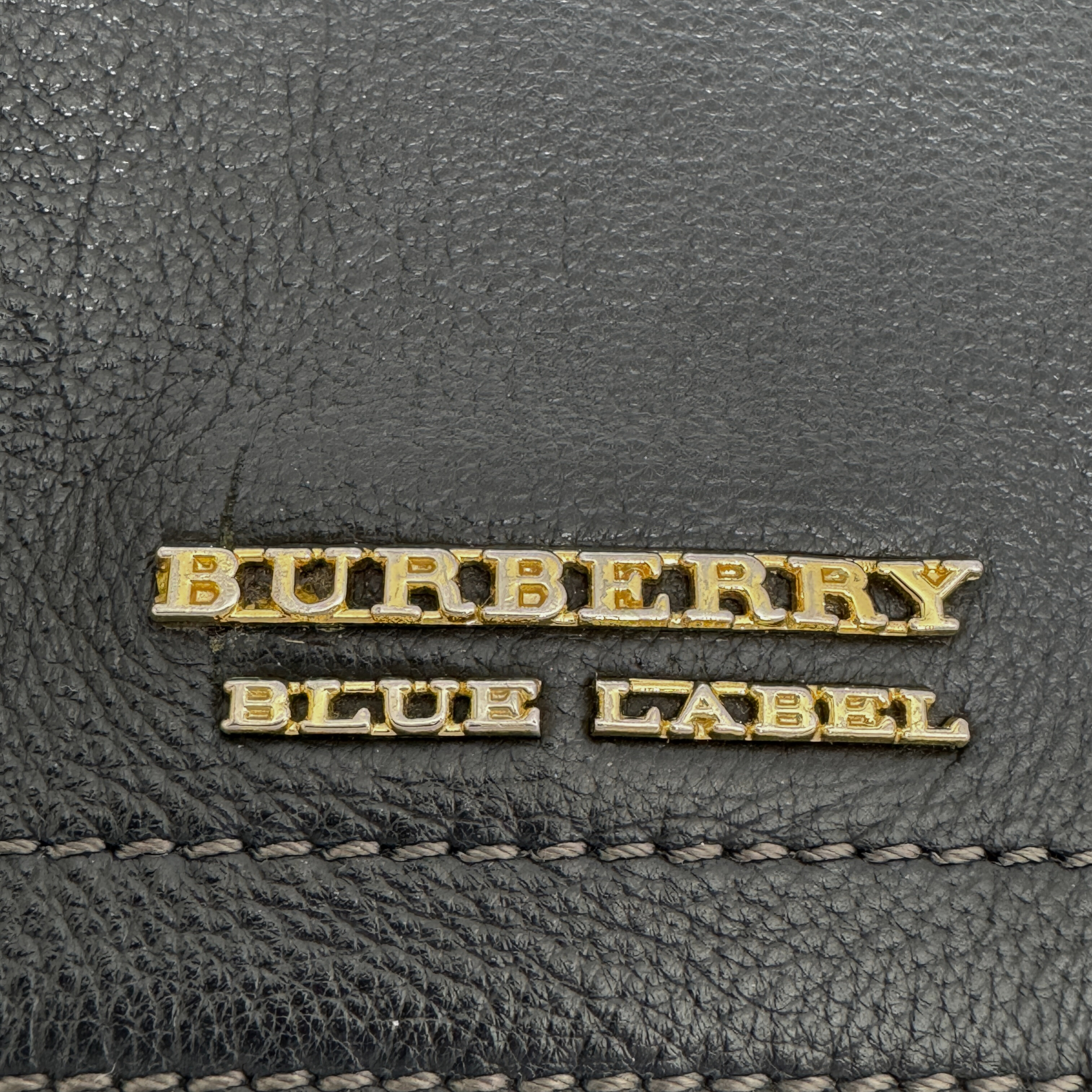 Burberry Blue Label Crossbody Bag Leather Black