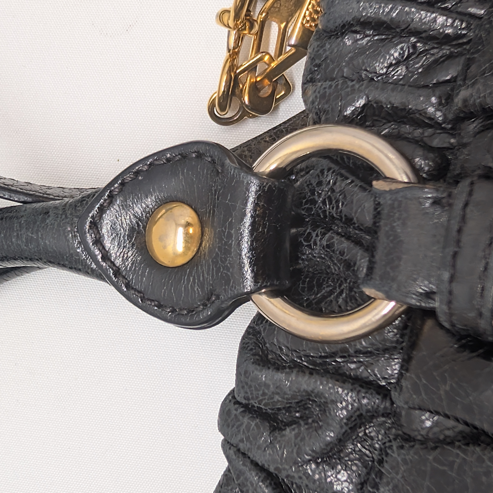 Miu Miu Vitello Crossbody Bag Black