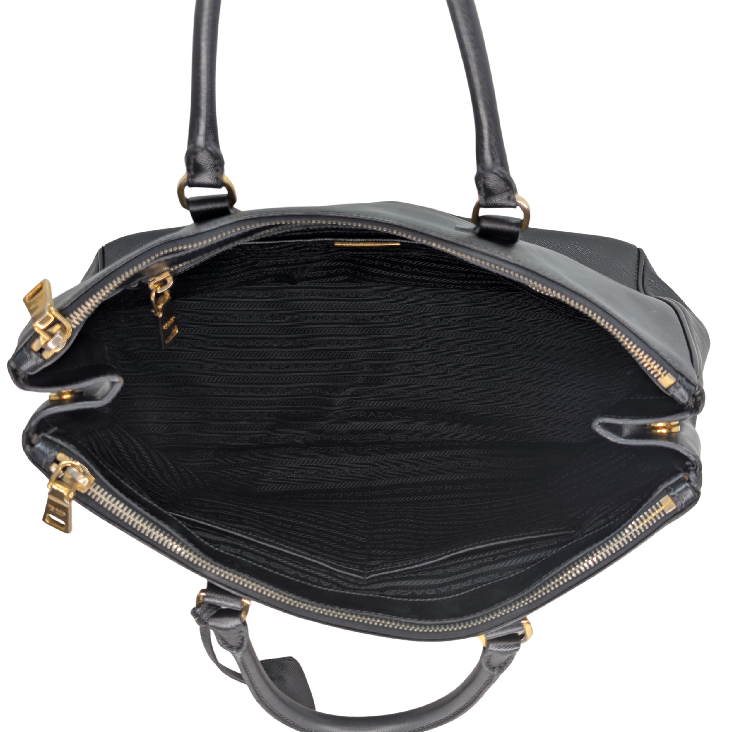 Prada Galleria Large Saffiano Leather Tote Black
