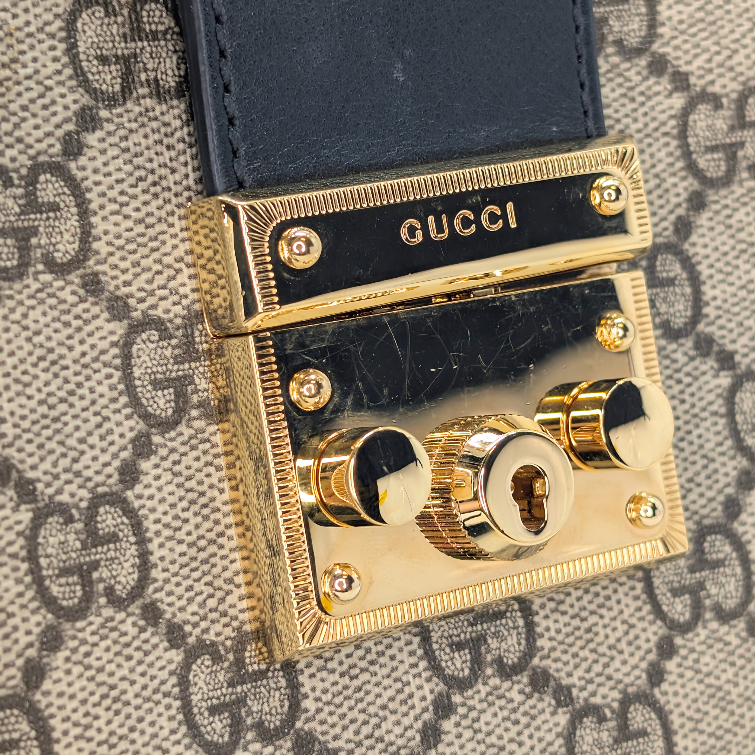 Gucci Padlock Small GG Supreme Shoulder Bag Tote