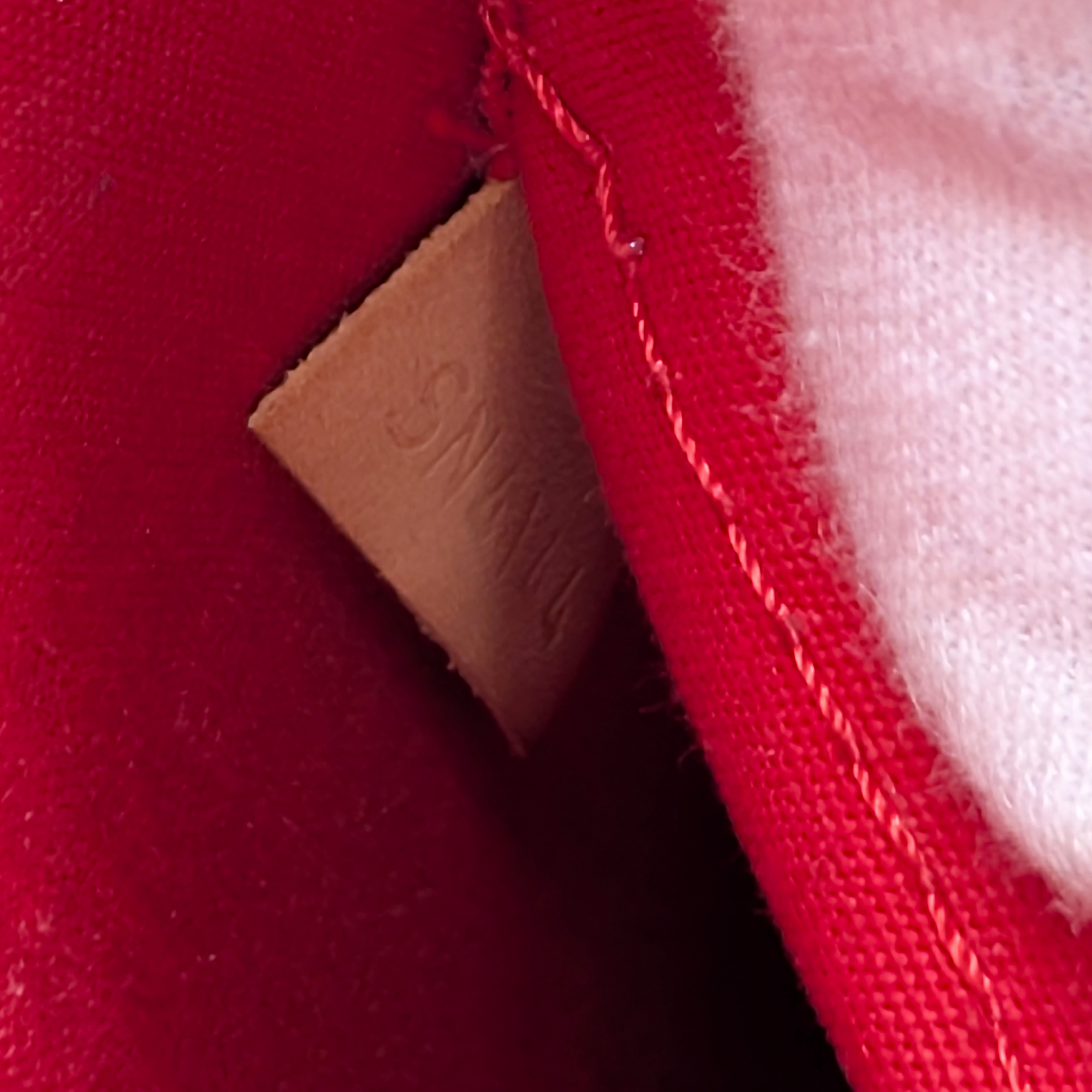 Louis Vuitton Alma Pm Vernis Leather Red Bag