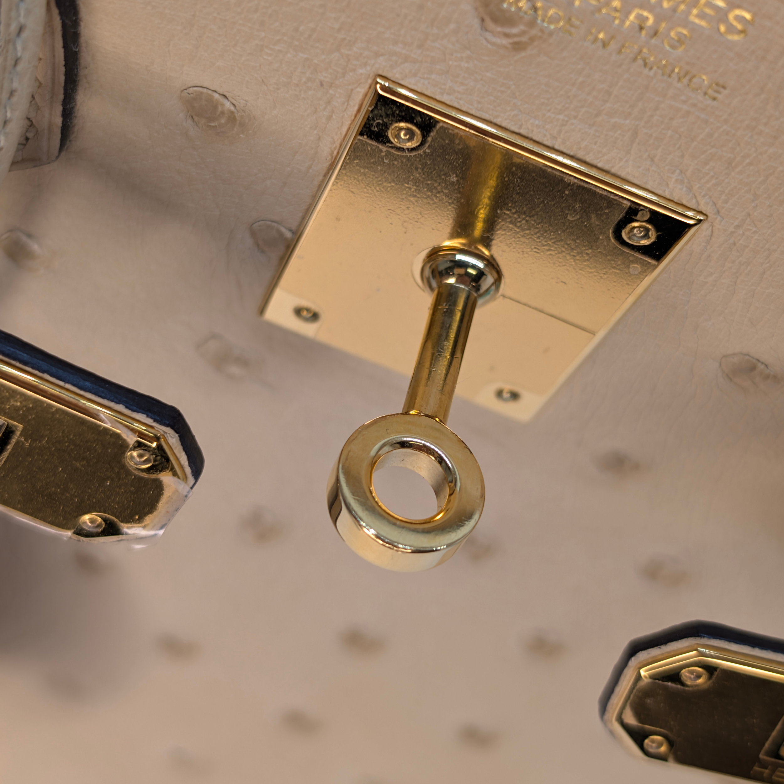 Hermès Birkin 30 Parchemin Ostrich Bag T Stamp GHW