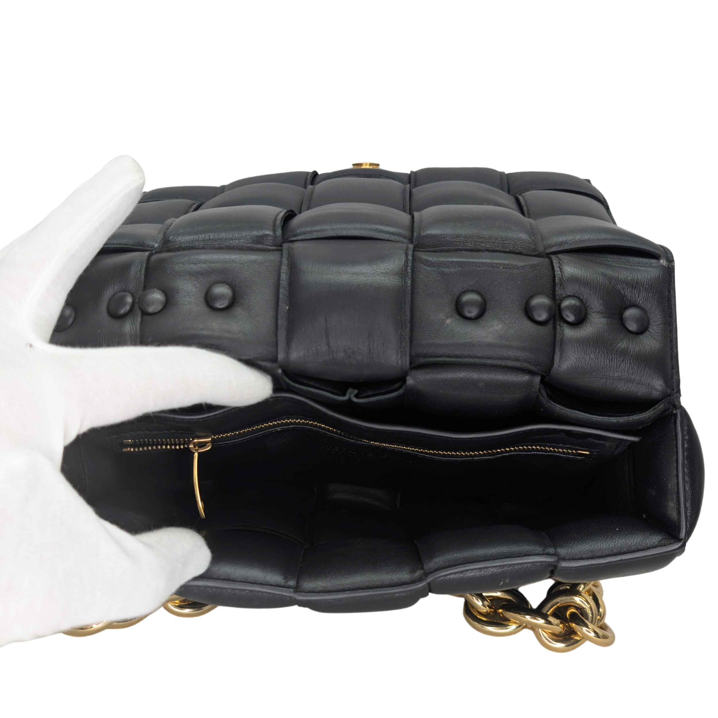 Bottega Veneta Chain Padded Cassette Bag Black