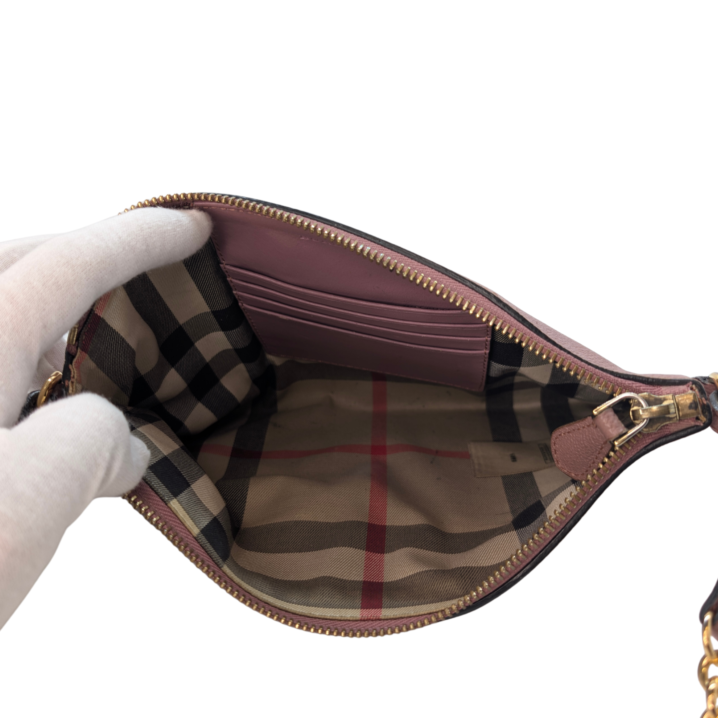 Burberry Peyton Small Crossbody Bag Dusty Pink