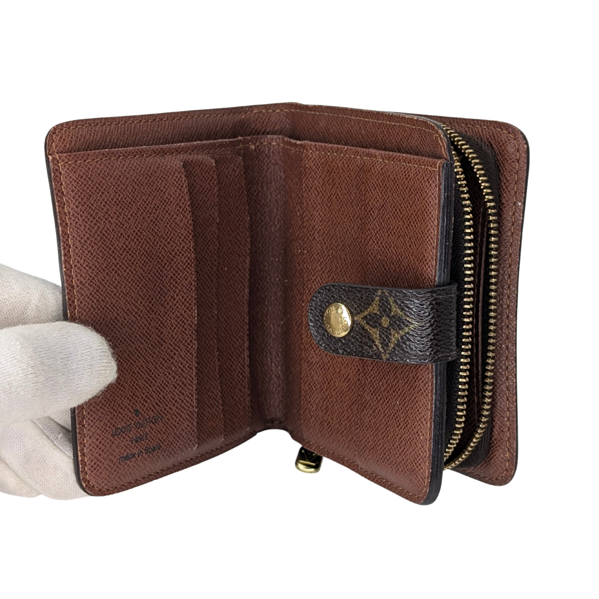 Louis Vuitton Compact Zip Bi-Fold Wallet Brown