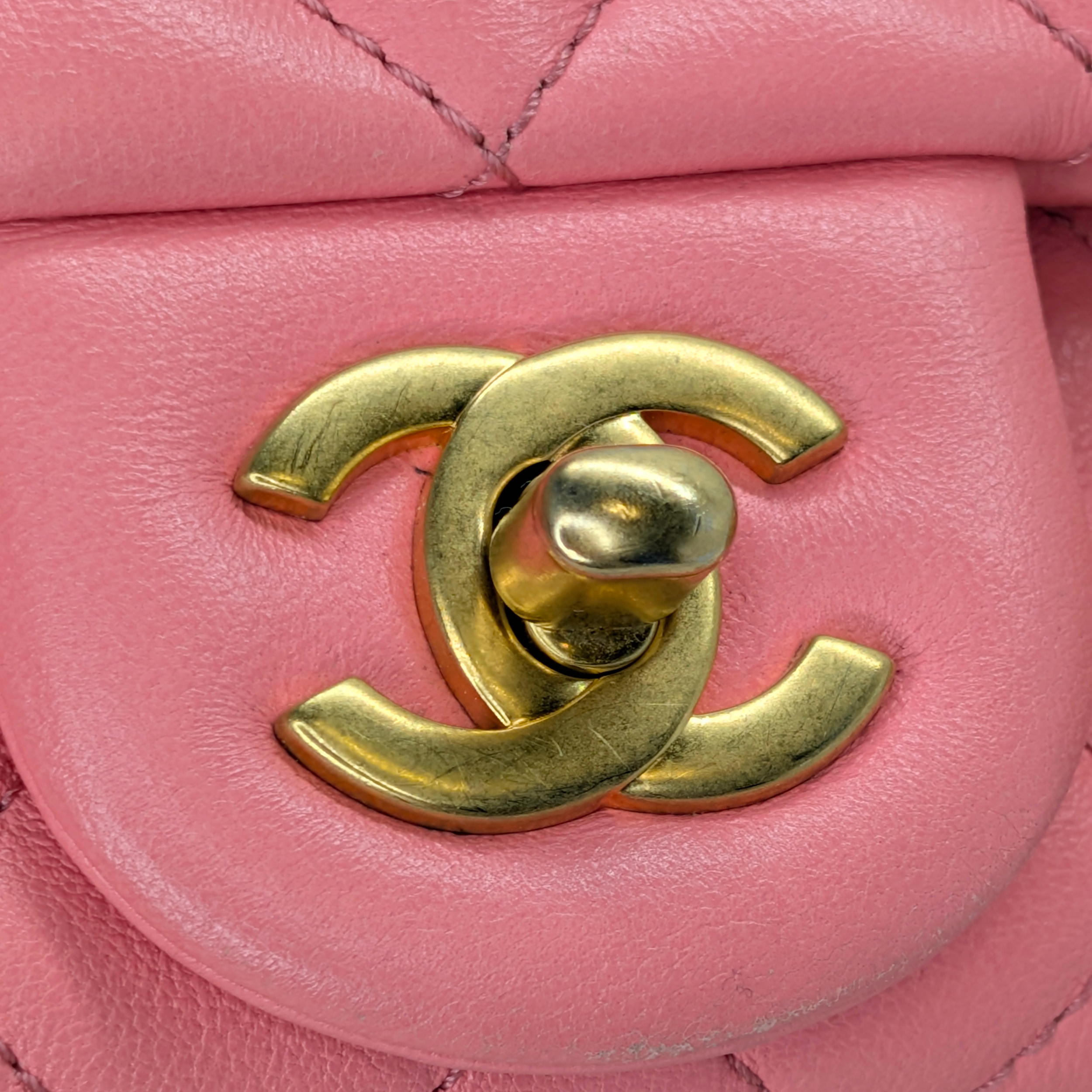 Chanel Pearl Crush Mini Rectangular Lambskin Pink