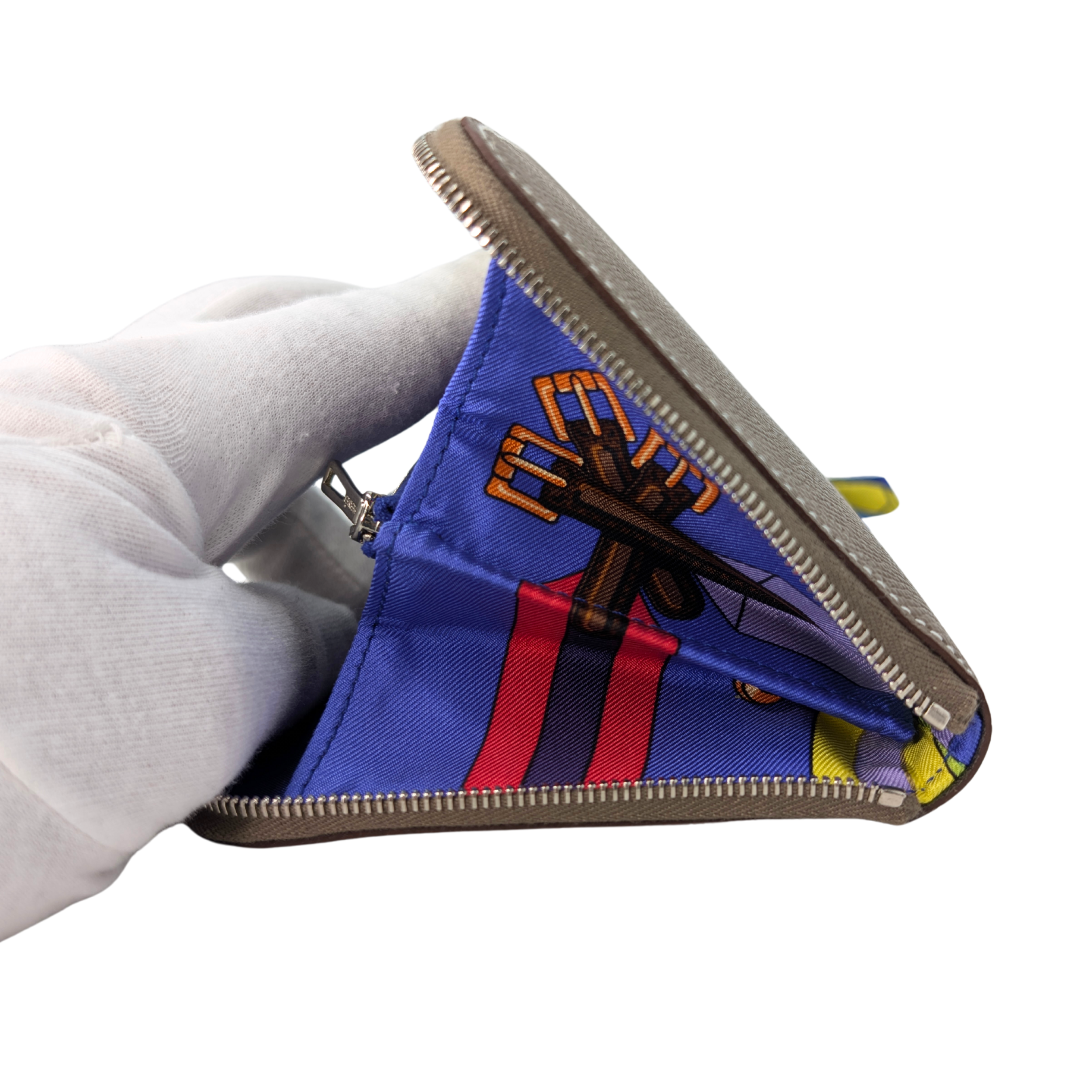 Hermes Silk'In Classique long wallet Epsom étoupe