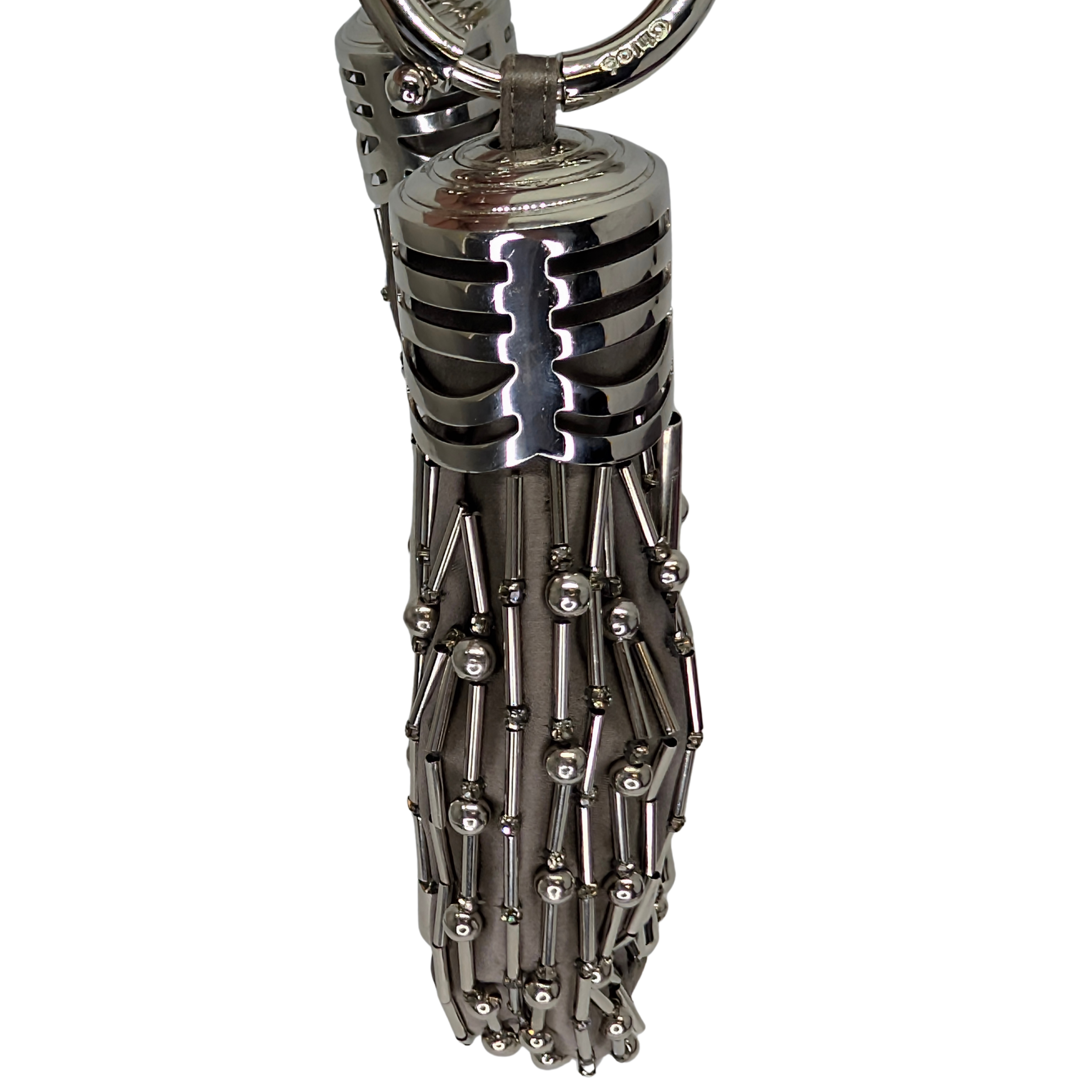 Chloé Beaded Bracelet Hobo Bag Silver