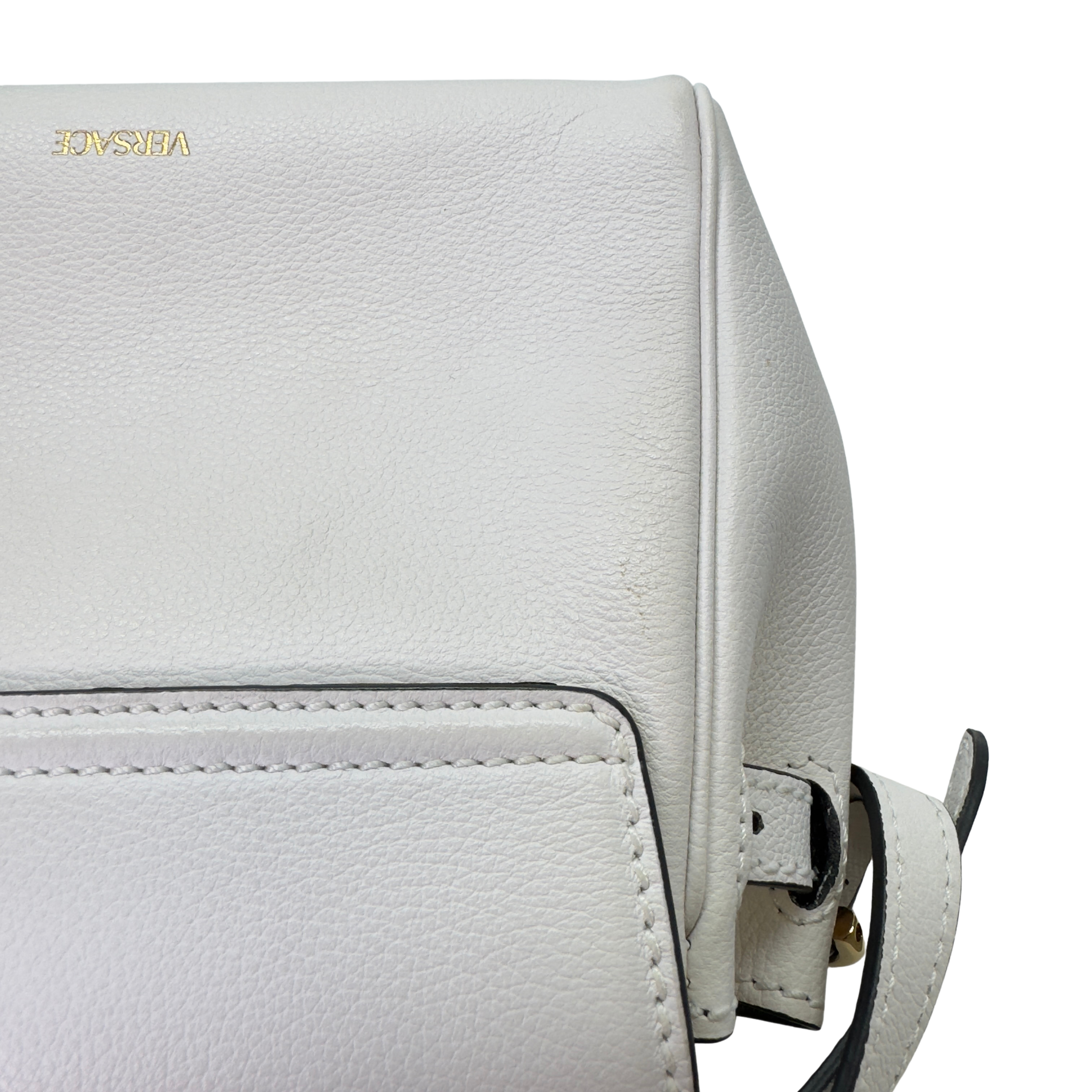 Versace La Medusa Small Crossbody Bag White