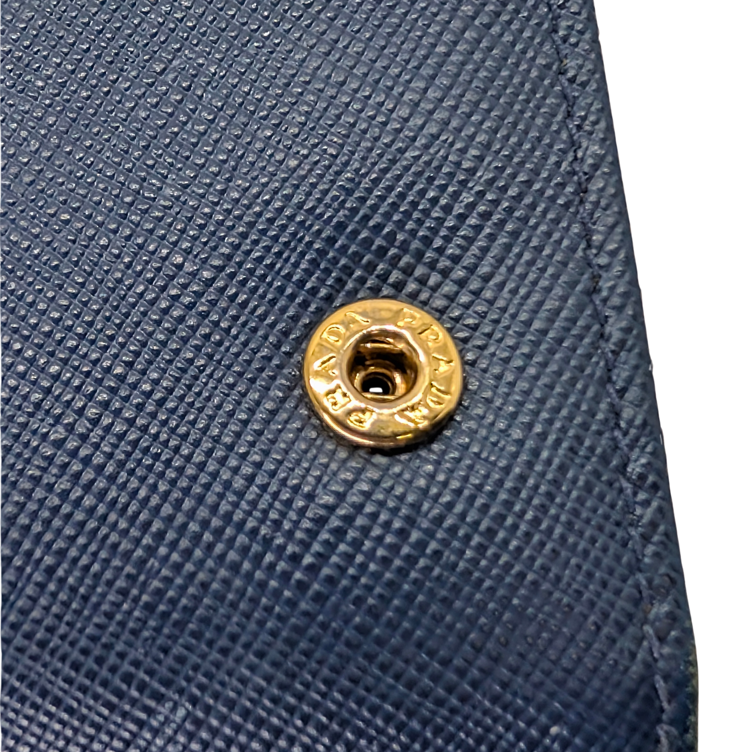 Prada Saffiano Leather Navy Blue Long Wallet