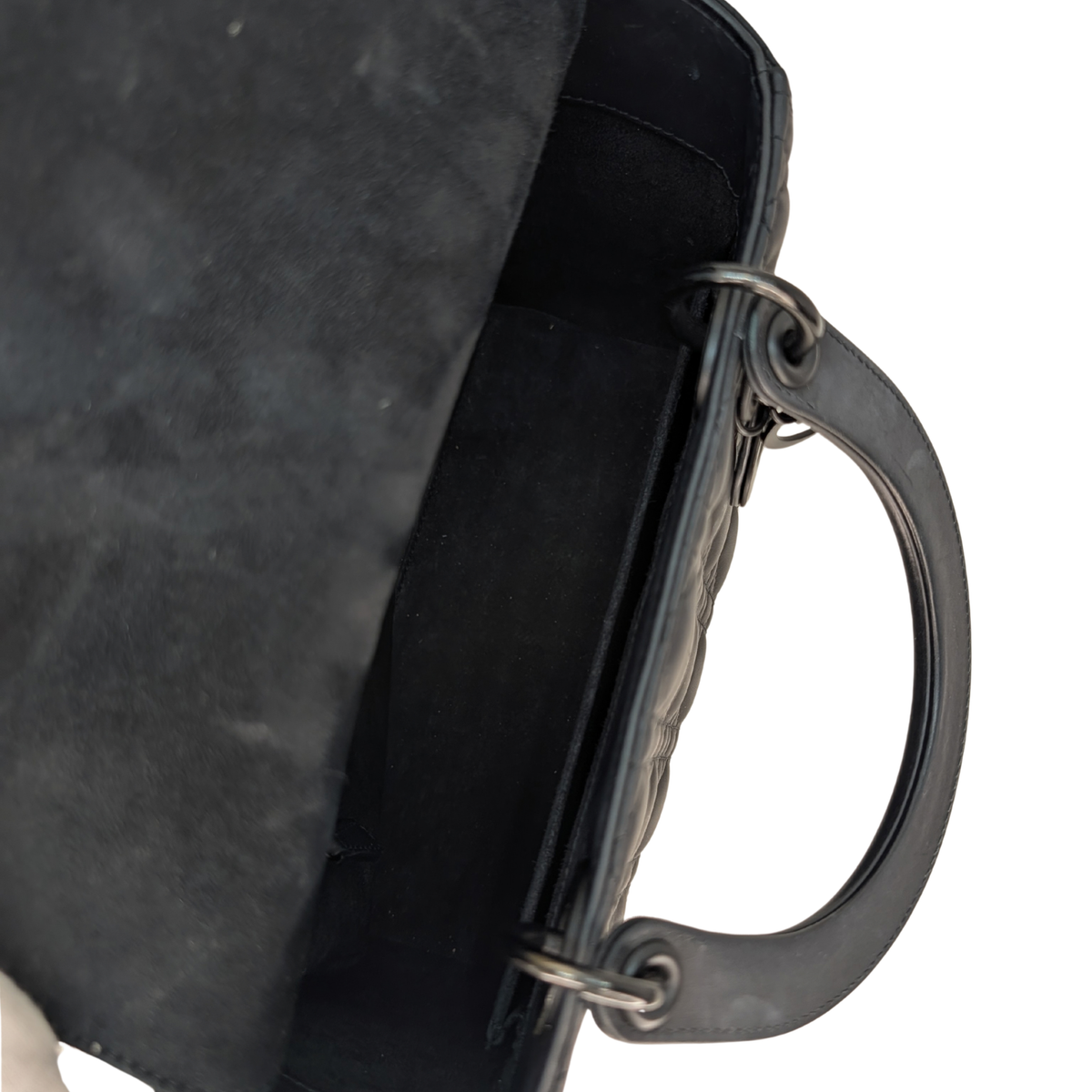 Dior Medium Lady Dior Cannage Black with Black Hardware