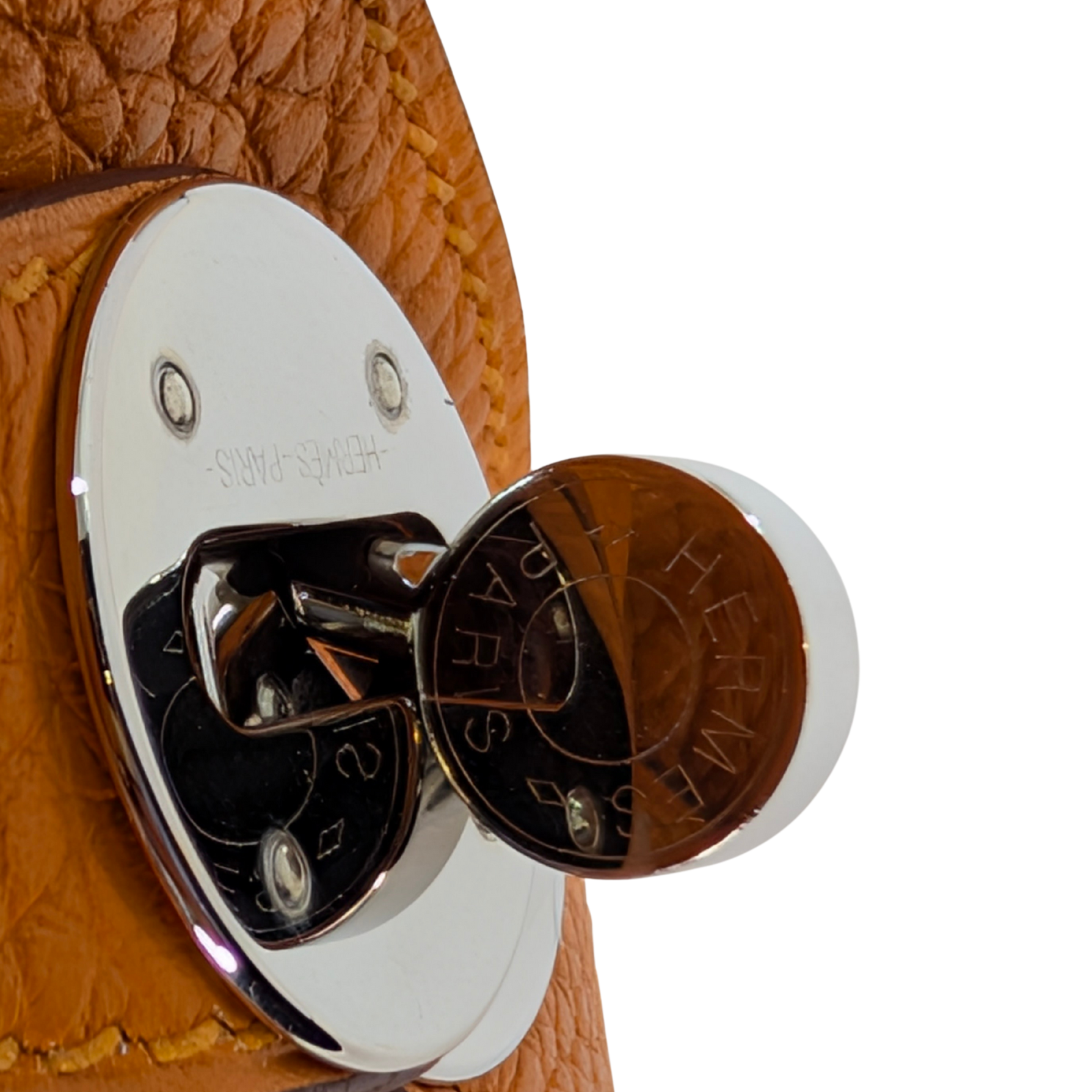 Hermes Lindy Clemence Handbag 26 C stamp SHW Orange