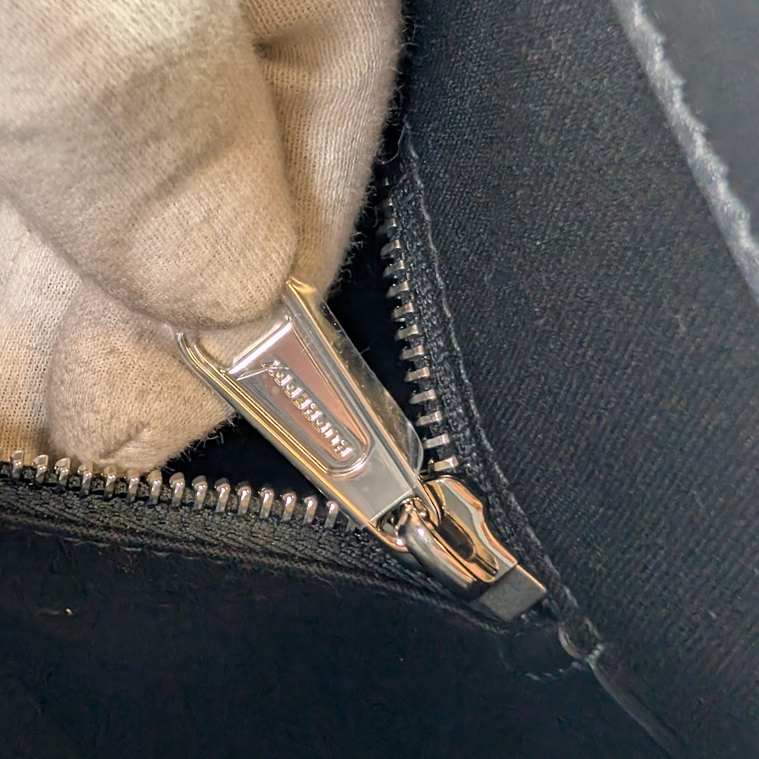 Burberry Slim Vertical Denny Tote Bag In Navy Check Pattern