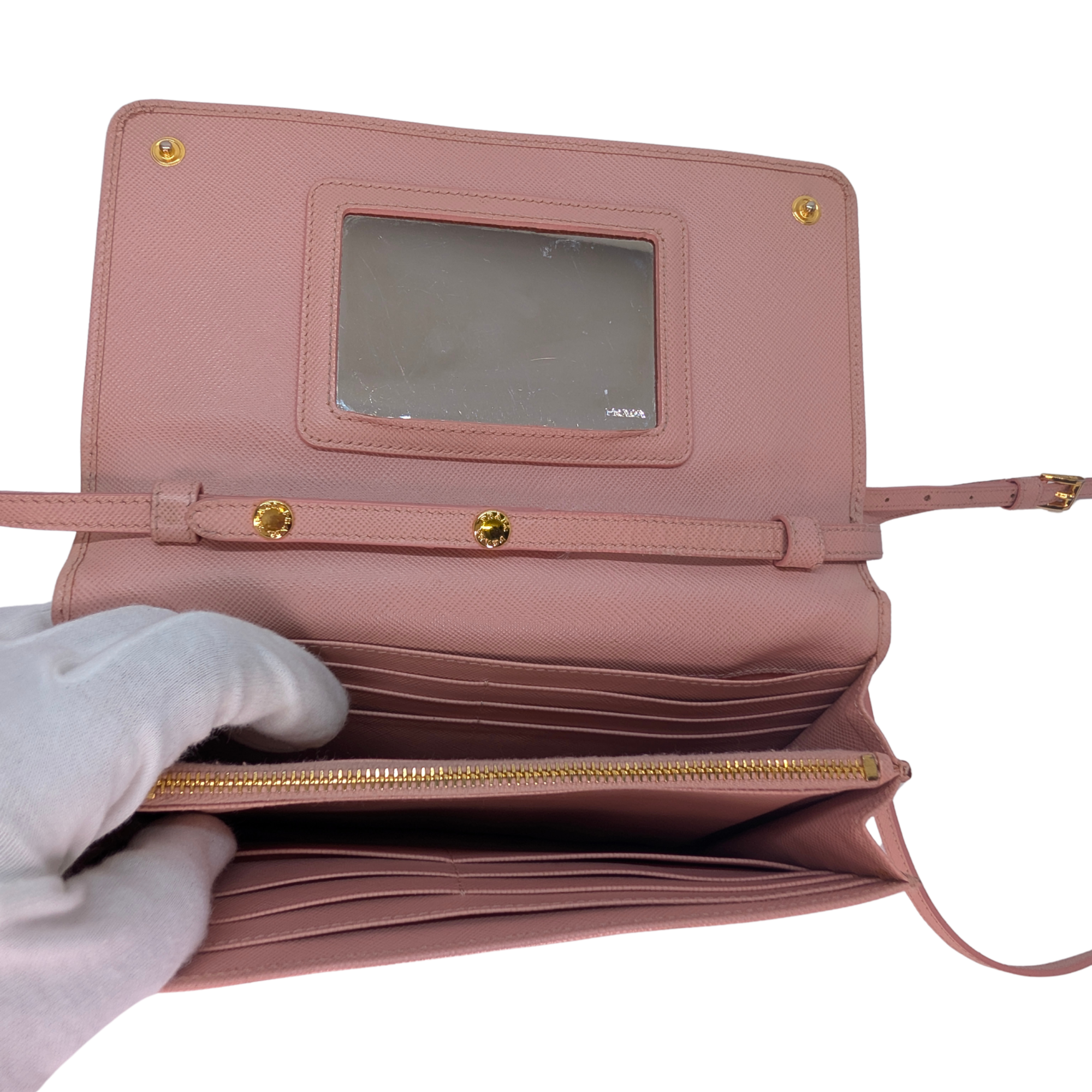 Prada Oro Orchidea Crossbody Bag Pink