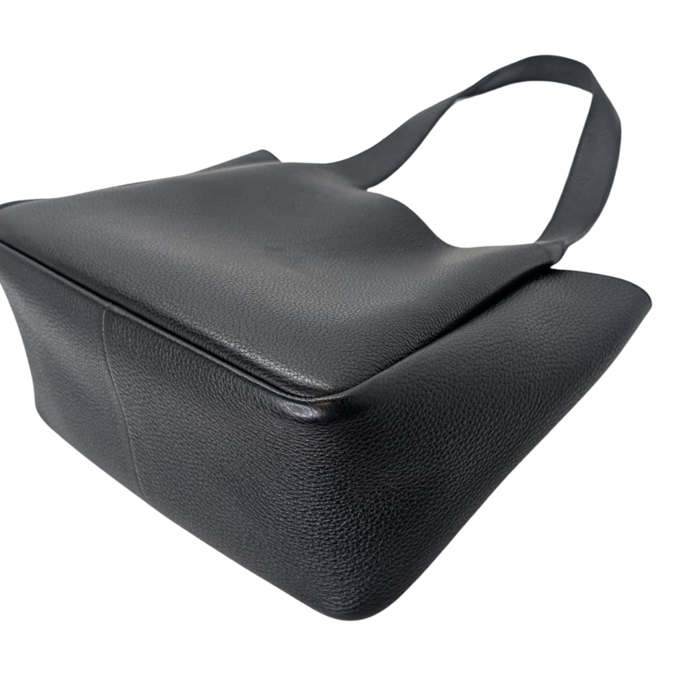 Prada Daino Soft Medium Dynamique Tote Bag Black