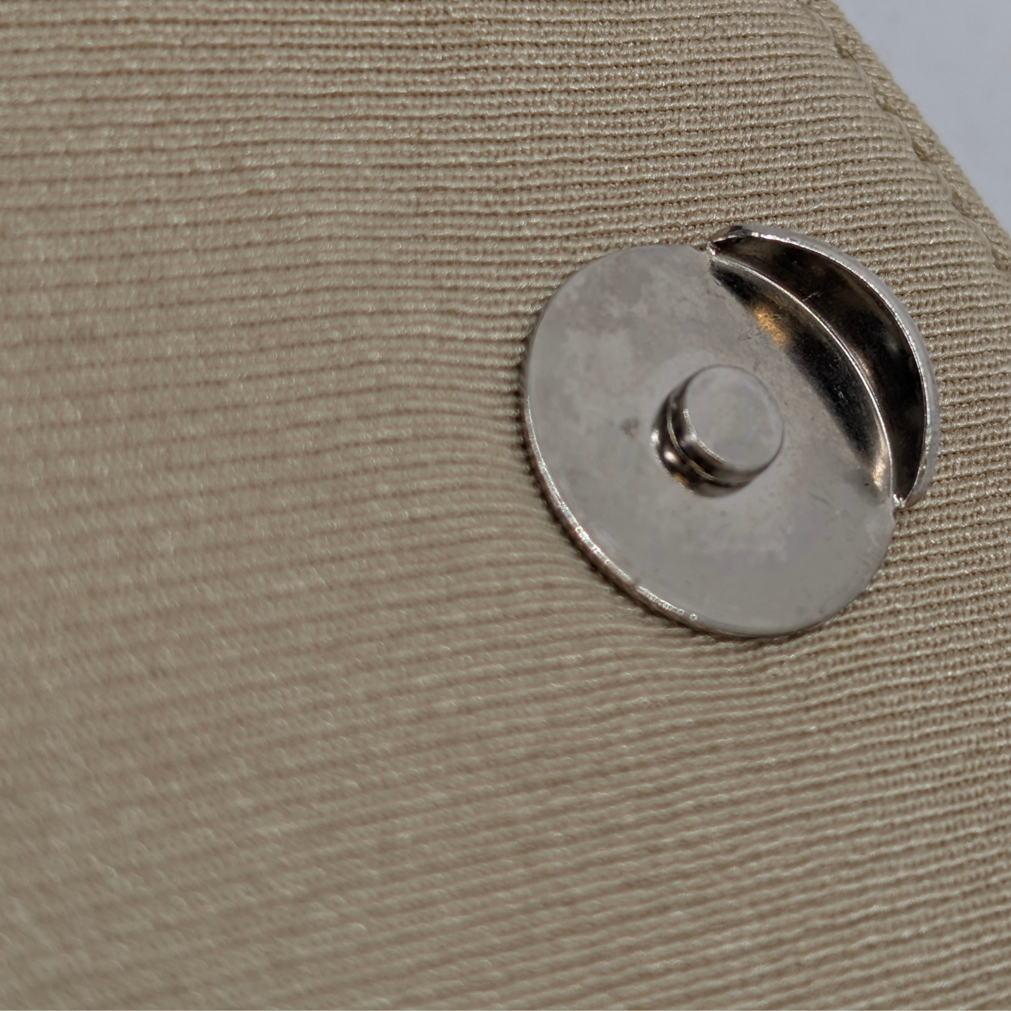 Prada Canvas & Tortoise Shell Shoulder Bag Beige