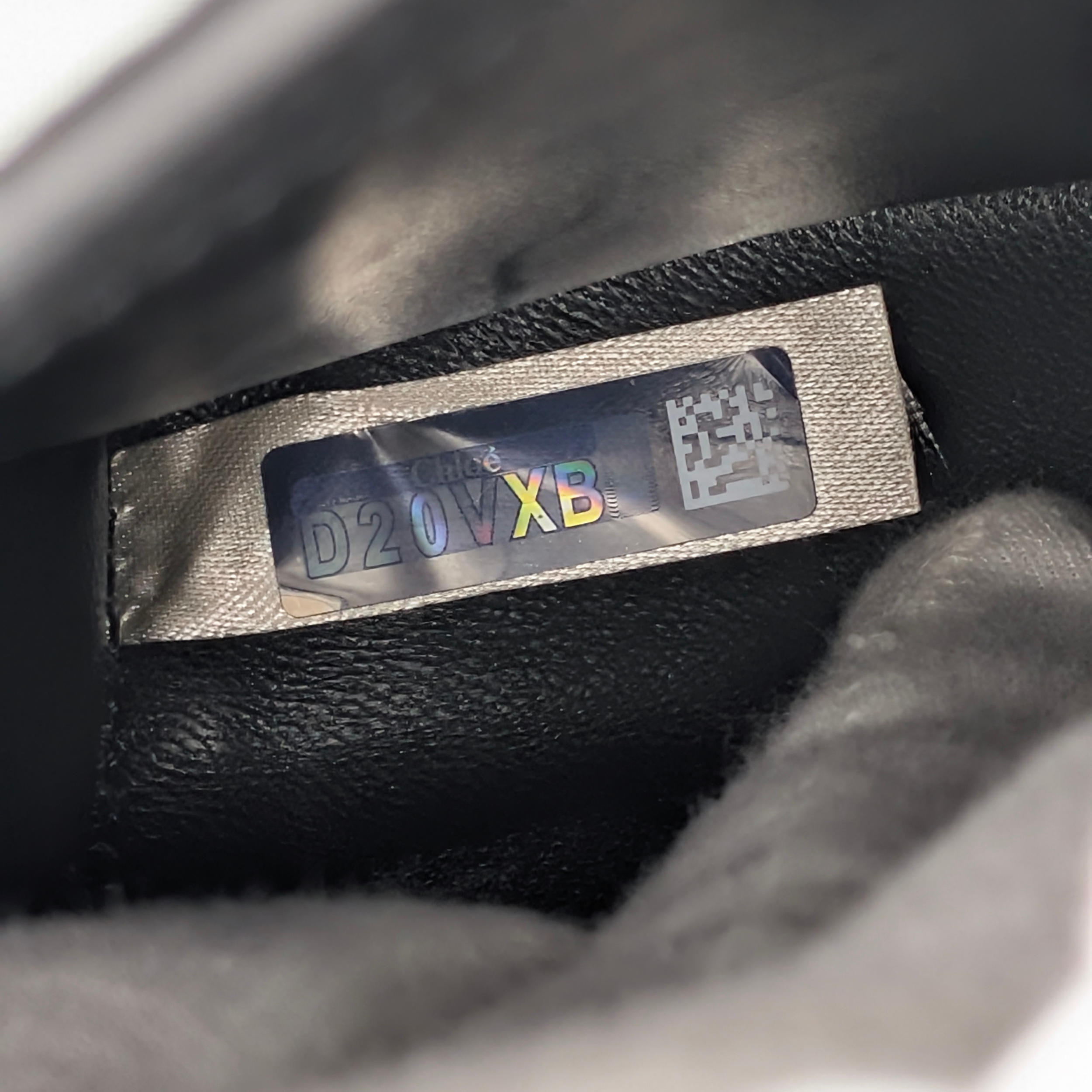 Chloé Alphabet chain Clutch Bag Leather Black