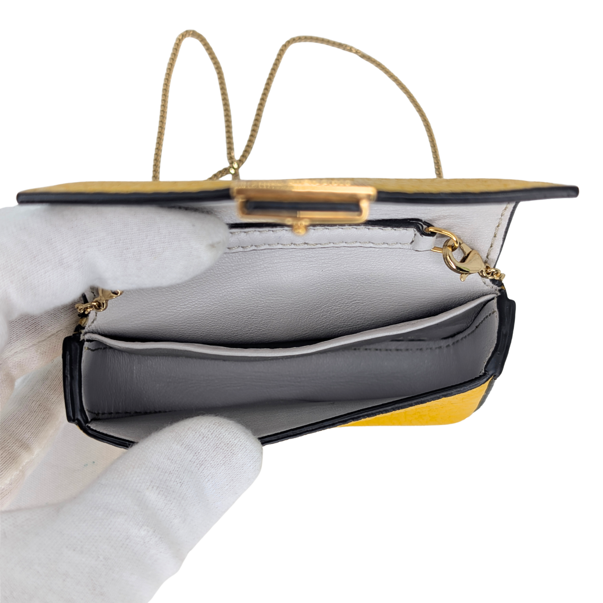 Fendi Nano Baguette Bag Charm Yellow