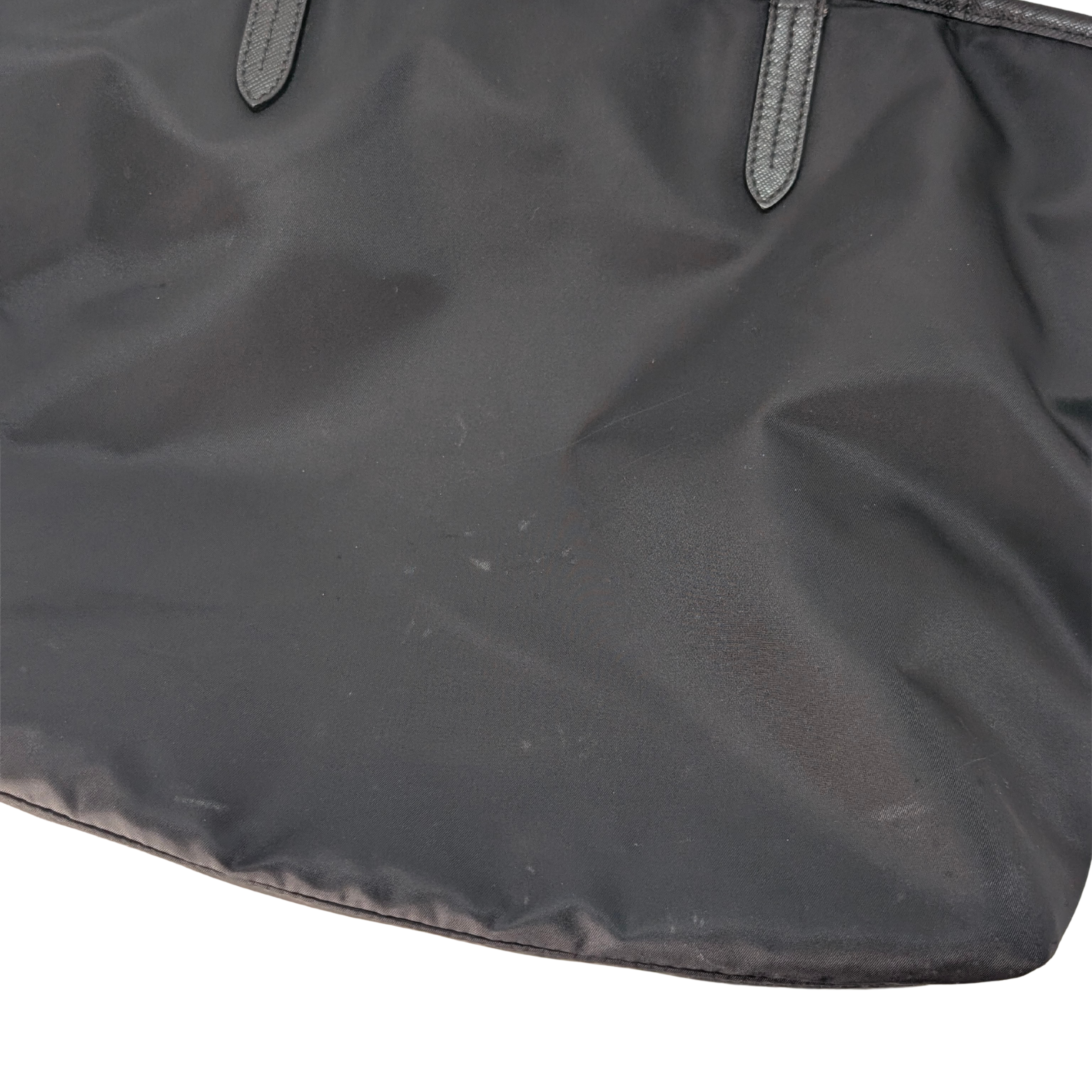 Prada Navy Re-Nylon Embroidered Logo Tote Bag