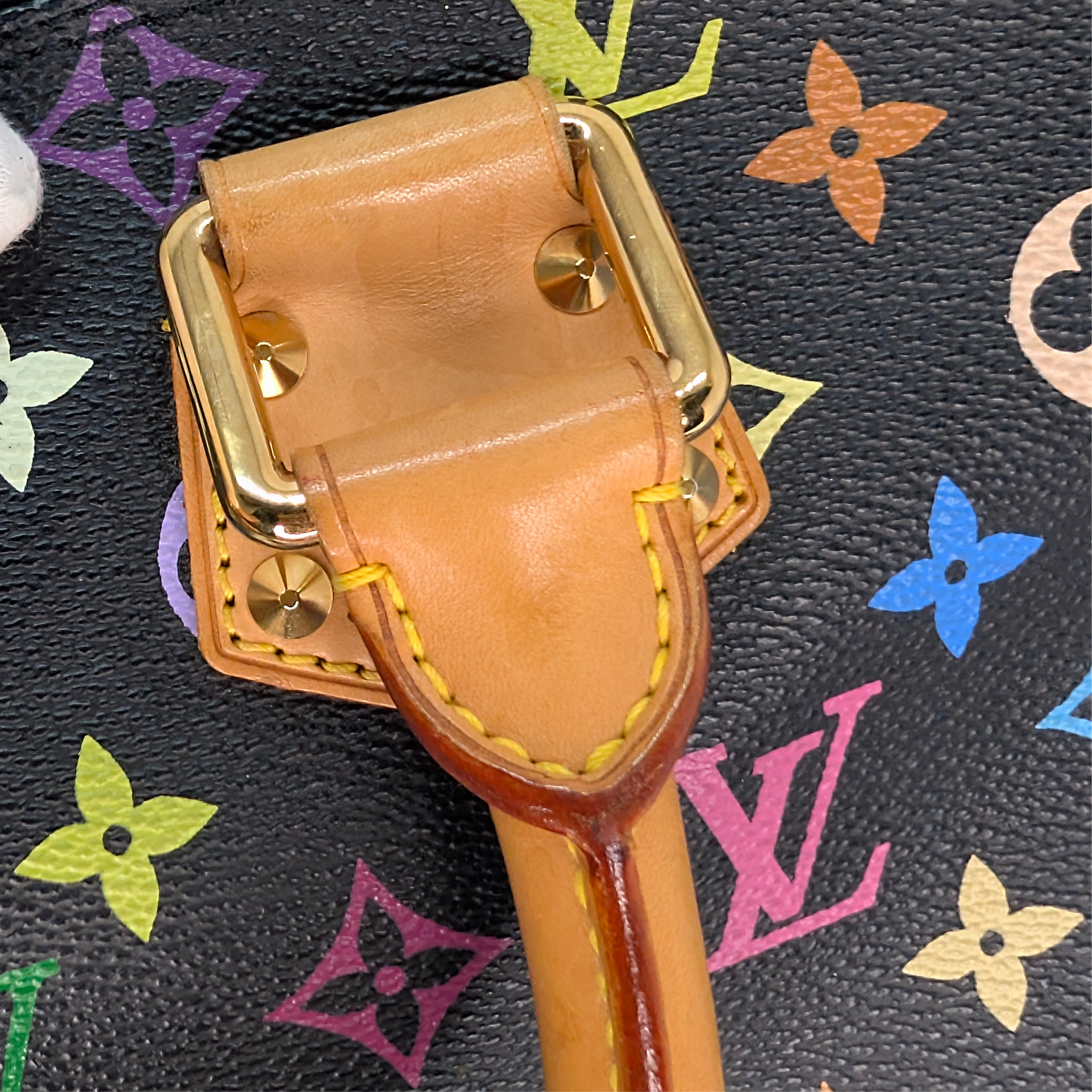 Louis Vuitton Takashi Murakami Alma PM Bag Black Monogram Multicolore