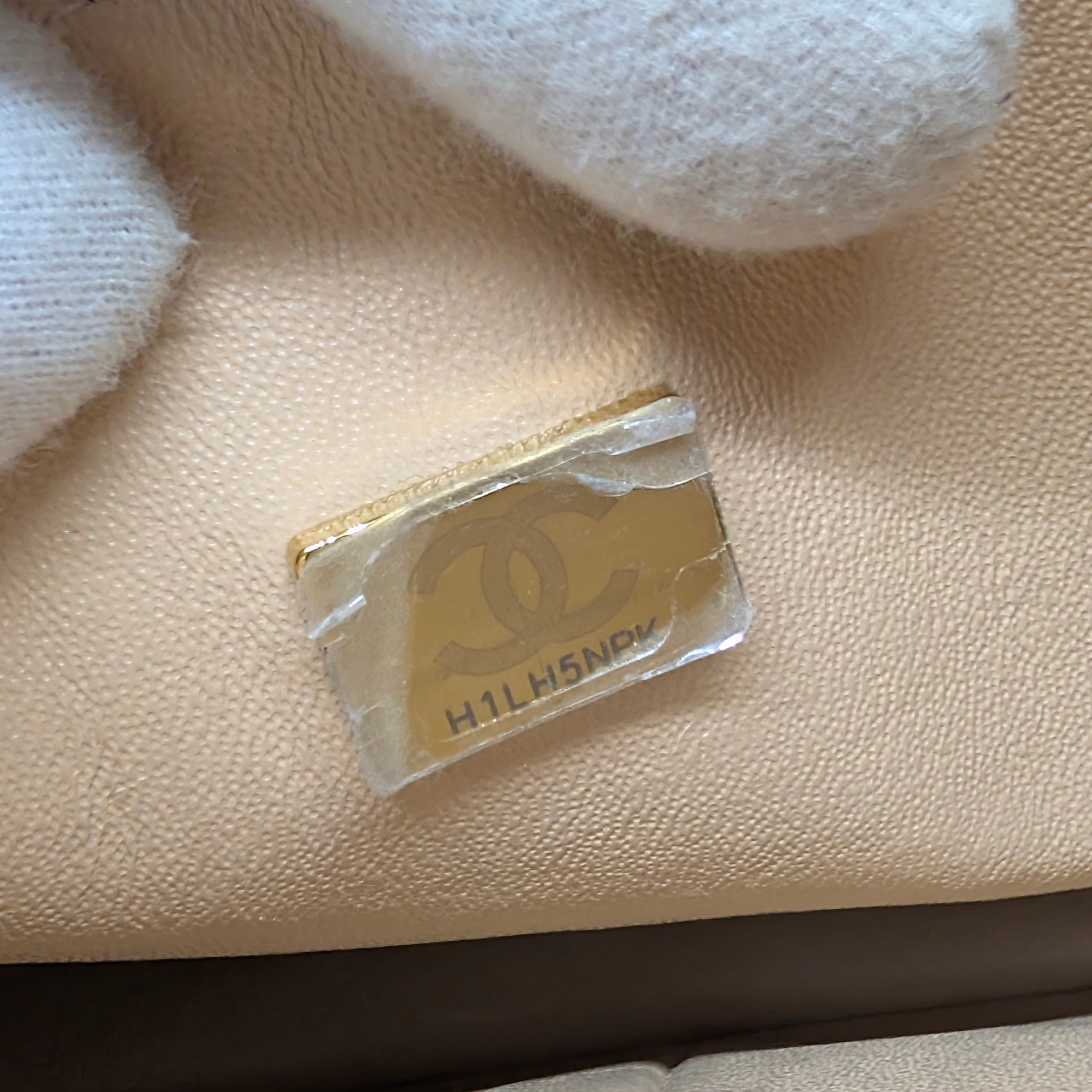 Chanel Classic Flap Small Caviar 2022 Microchip Shoulder Bag Beige