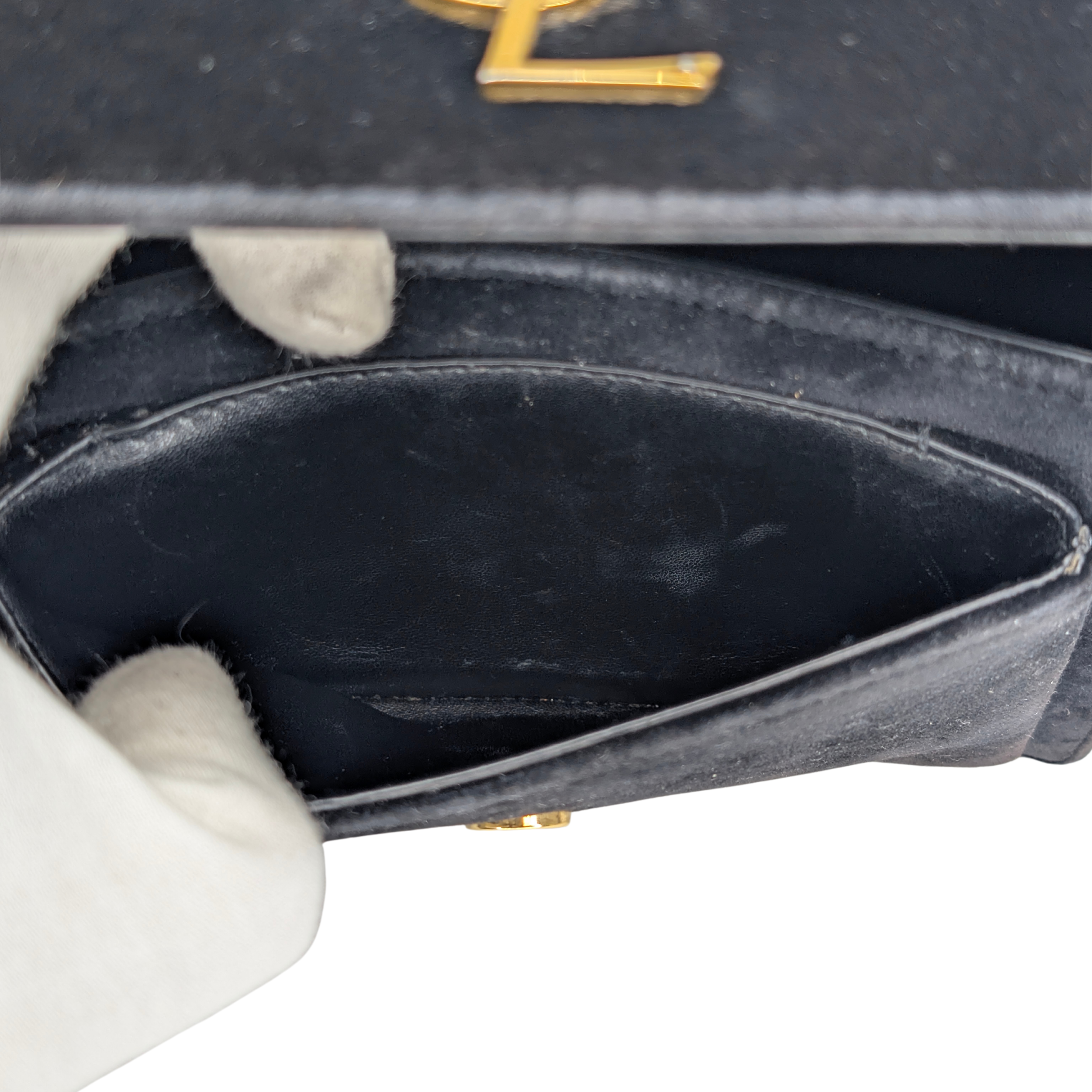 Yves Saint Laurent Sunset Velvet Small Bag Black