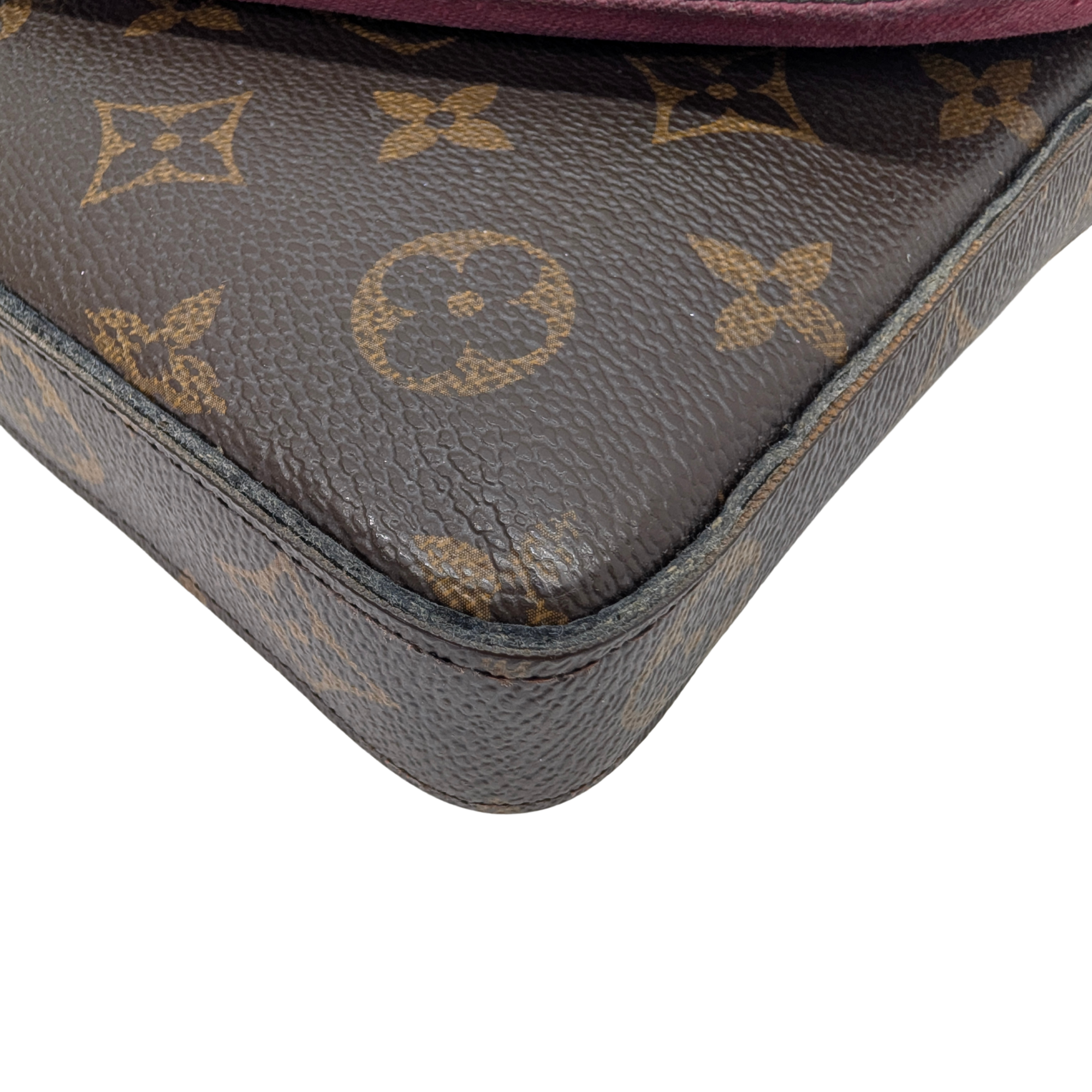 Louis Vuitton Félicie Pochette Clutch Bag Brown