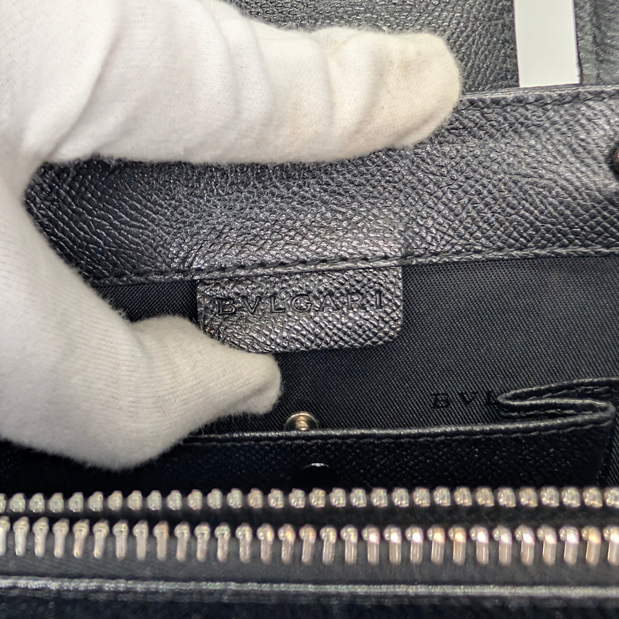 Bvlgari Leather Shoulder Bag Black