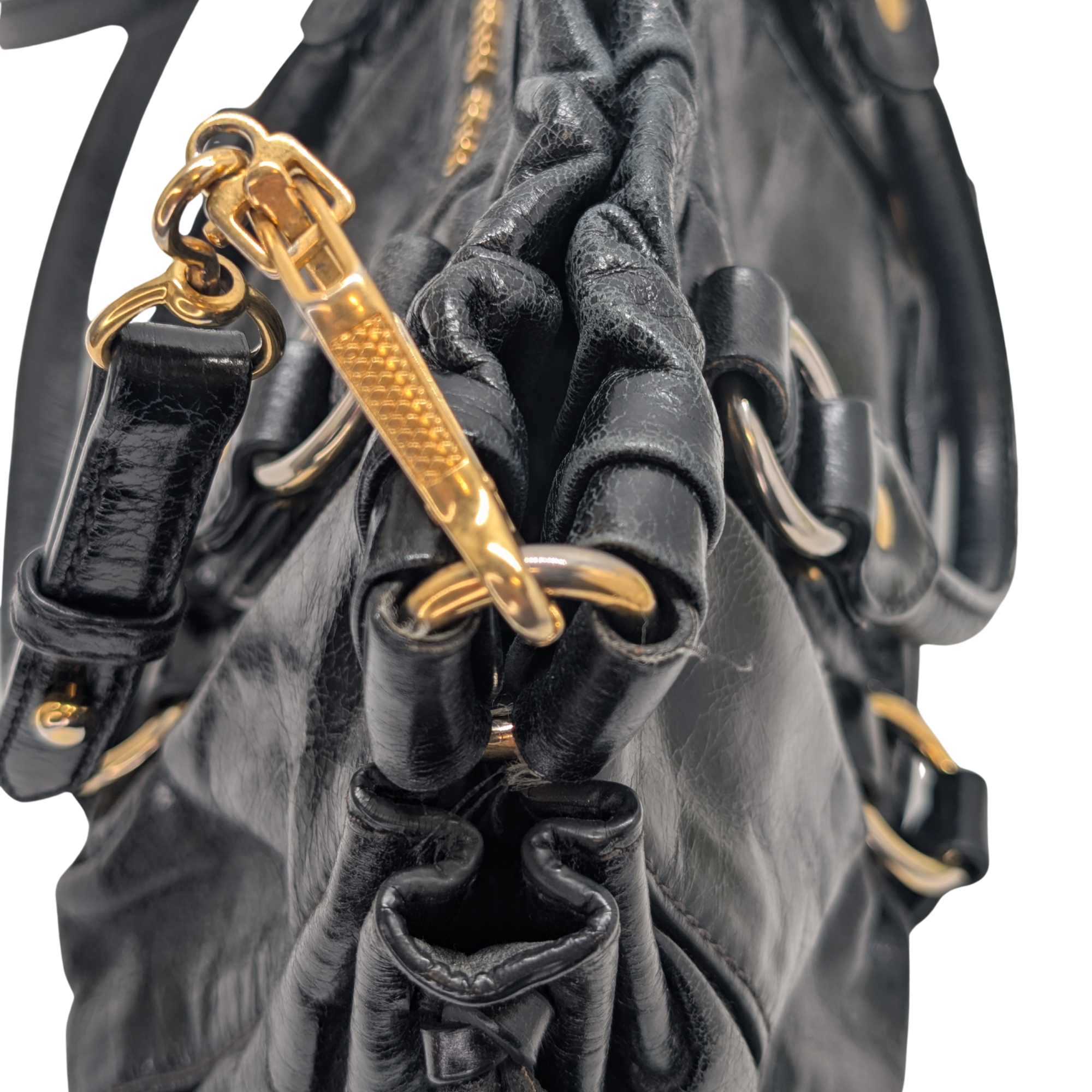 Miu Miu Vitello Crossbody Bag Black