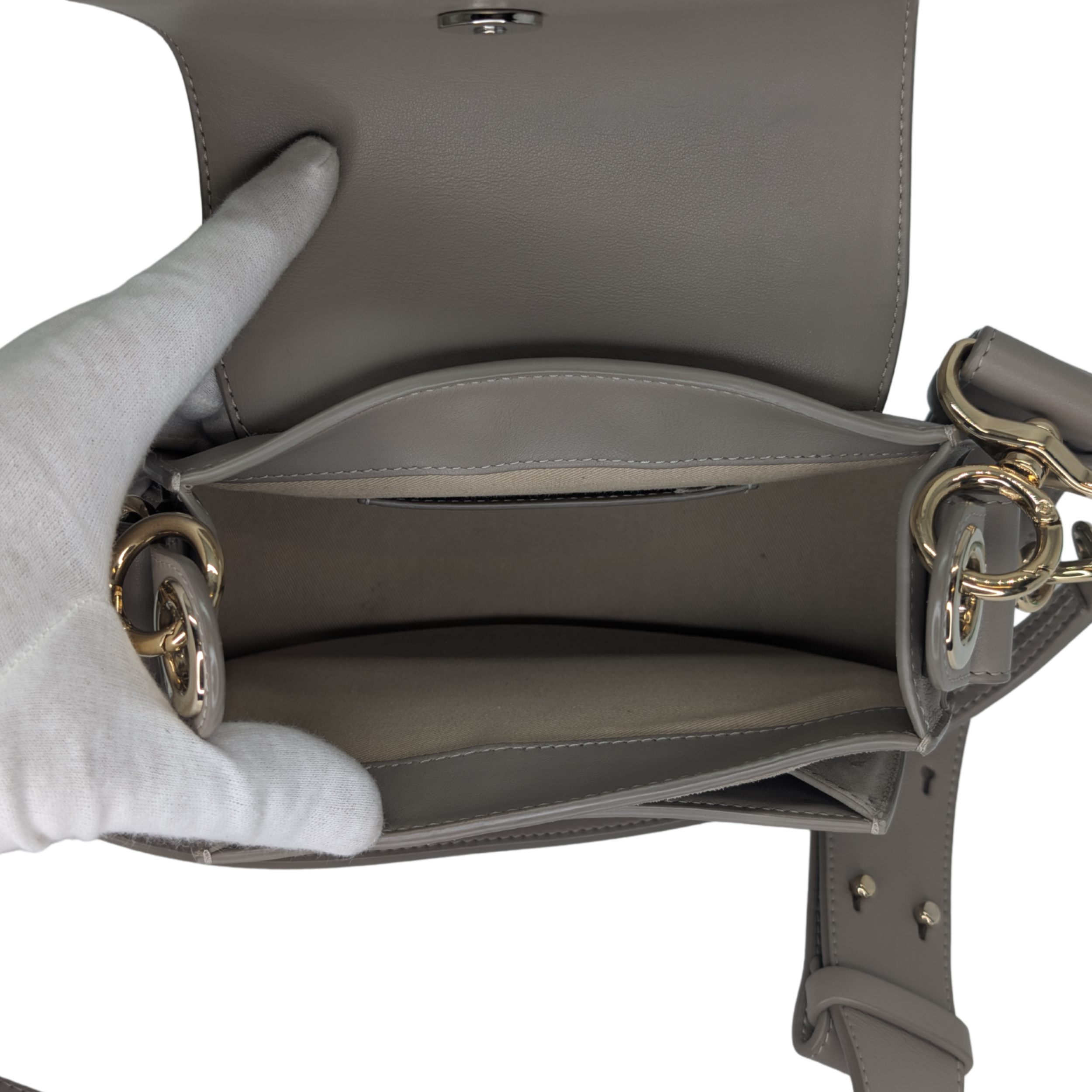 Chloe Calfskin Small Tess Bag Motty Grey