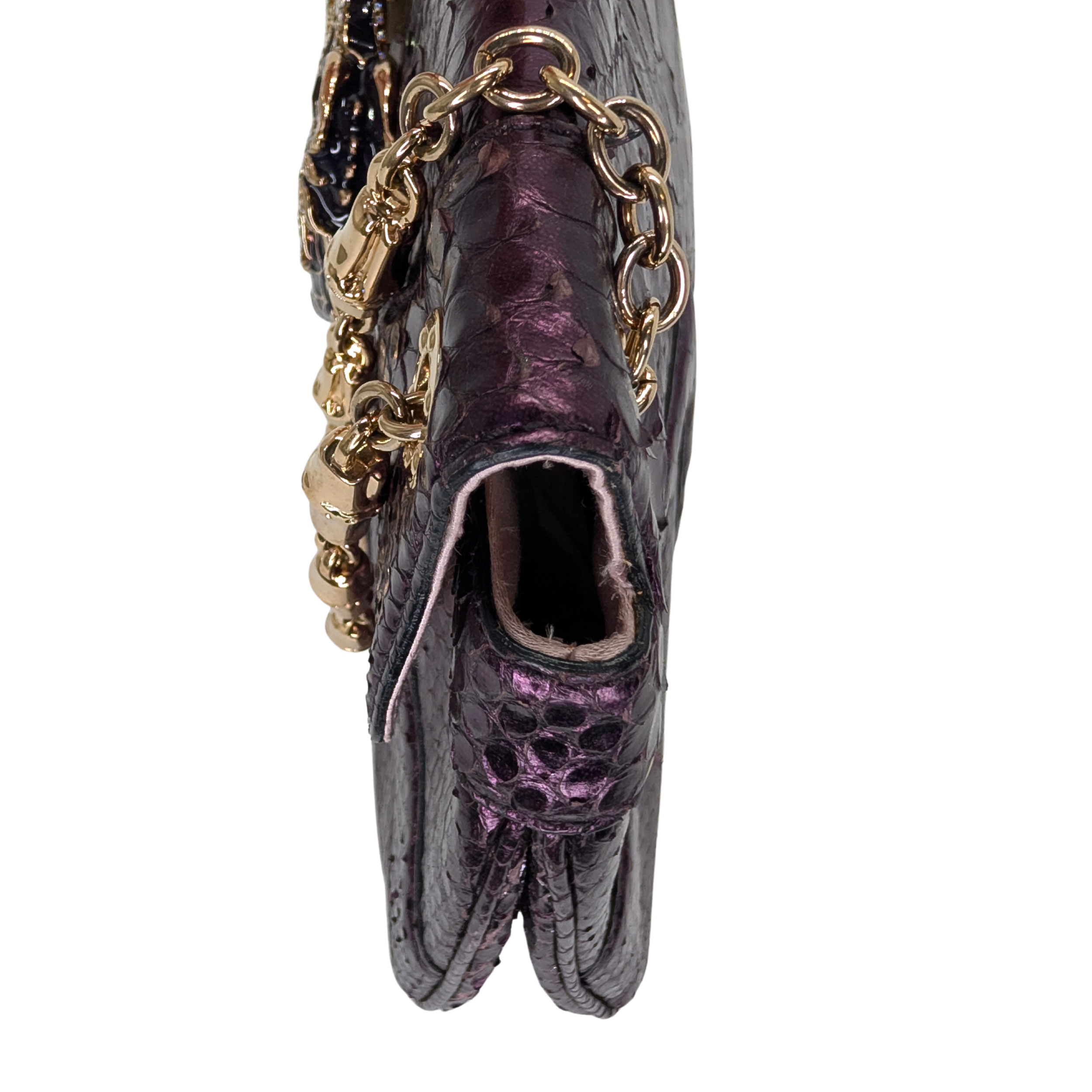Gucci x Tom Ford Python Dragon Motif Hand bag Purple