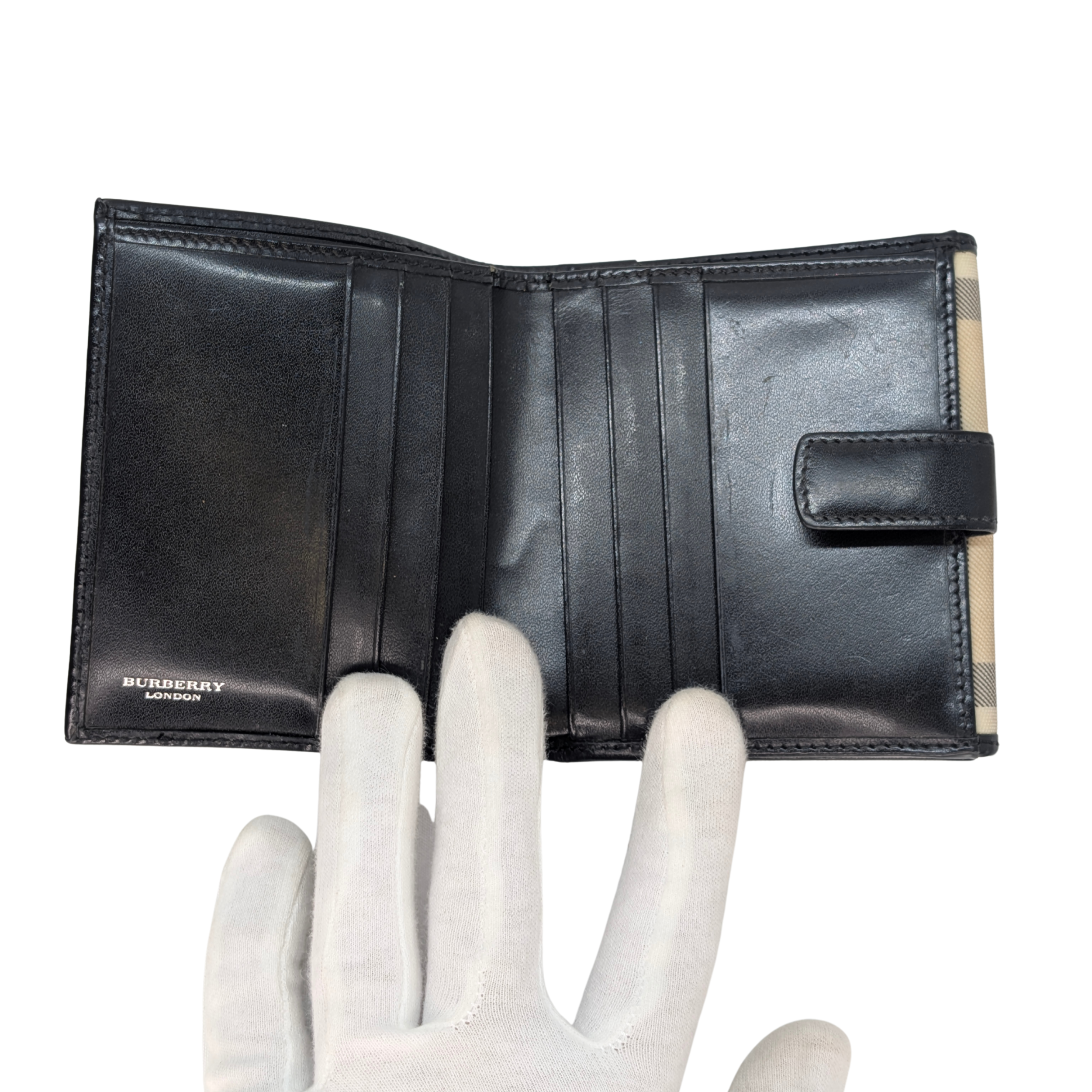 Burberry Mini Bowler Check Bag with wallet