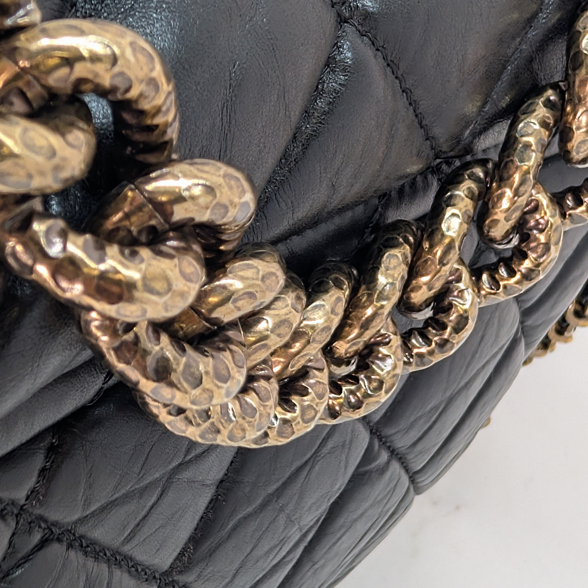 Chanel Pondicherry Flap Medium Handbag Leather Black