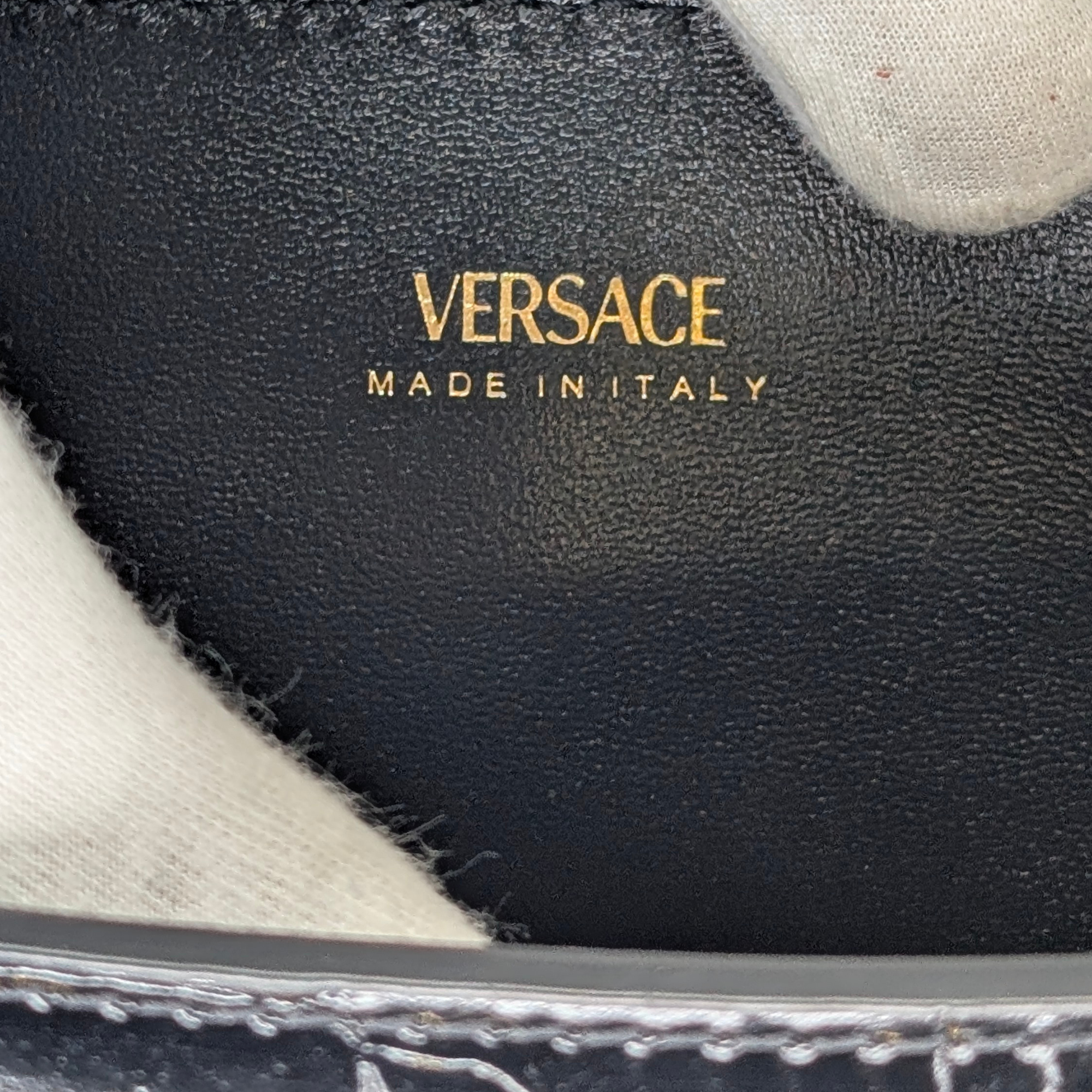 Versac Croc-Effect Medusa '95 Tote Bag Black