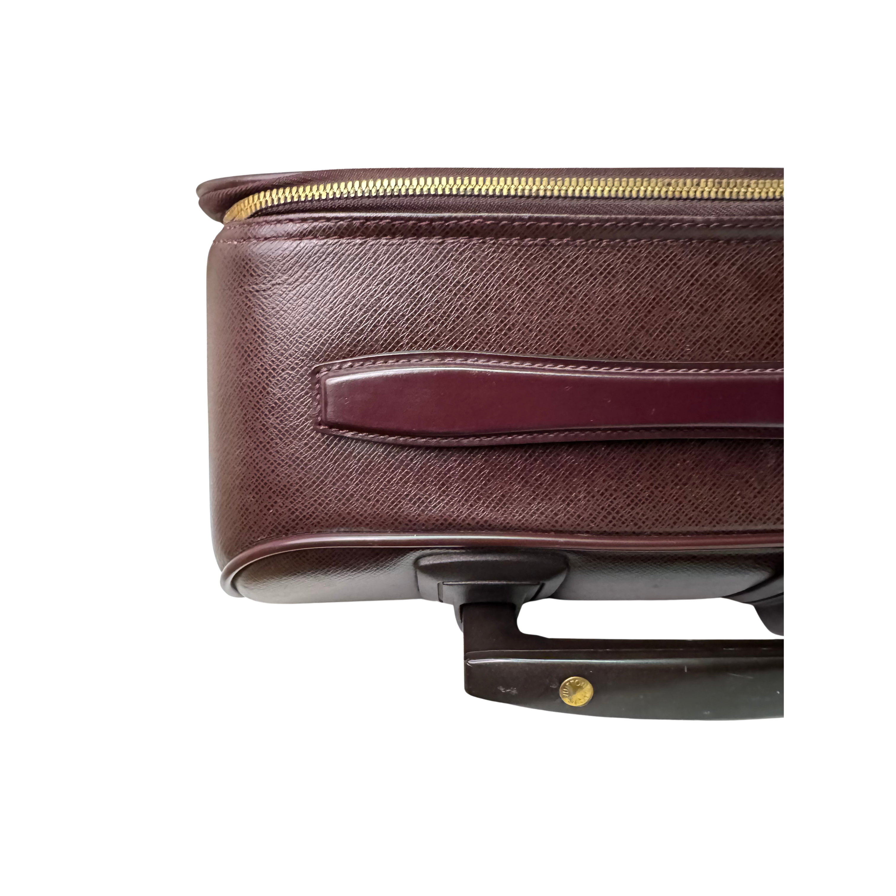 Louis Vuitton Pegase 45 Luggage Bag Leather Burgundy
