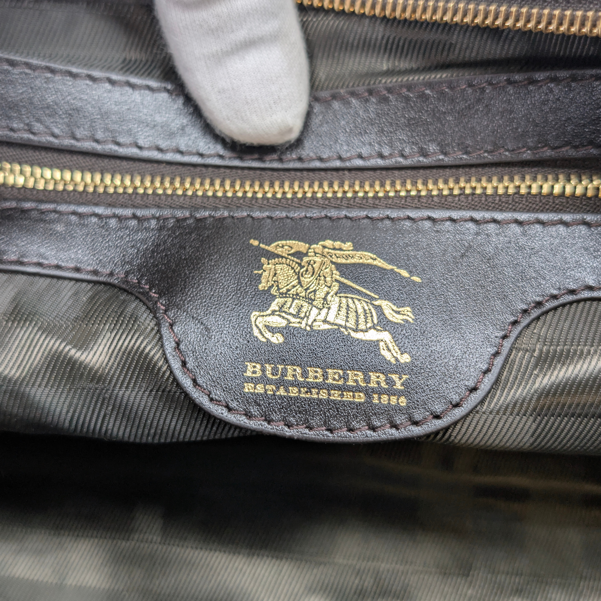 Burberry Quilted Manor Shoulder Bag Brown/Black