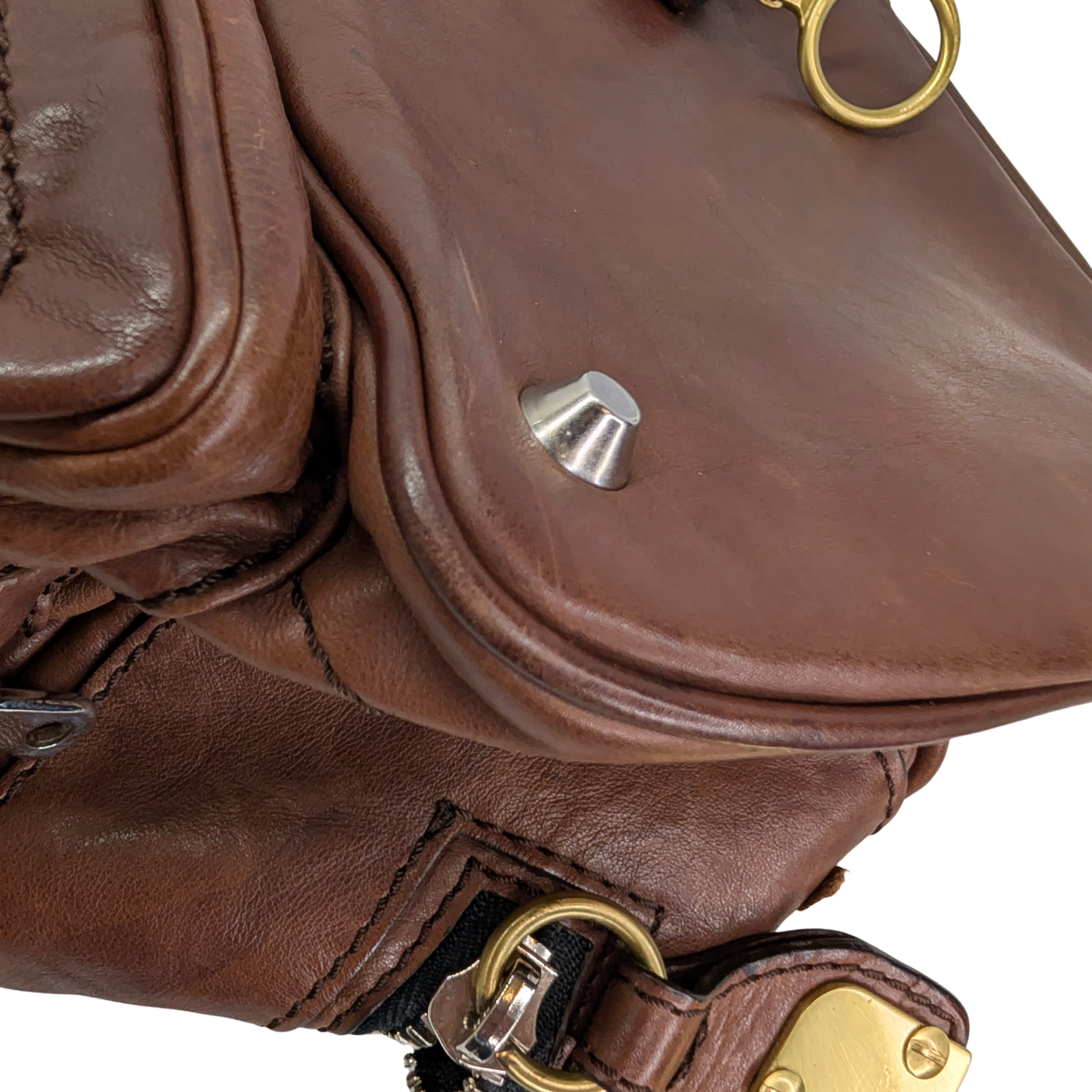 Chloe Betty Leather Handbag Brown