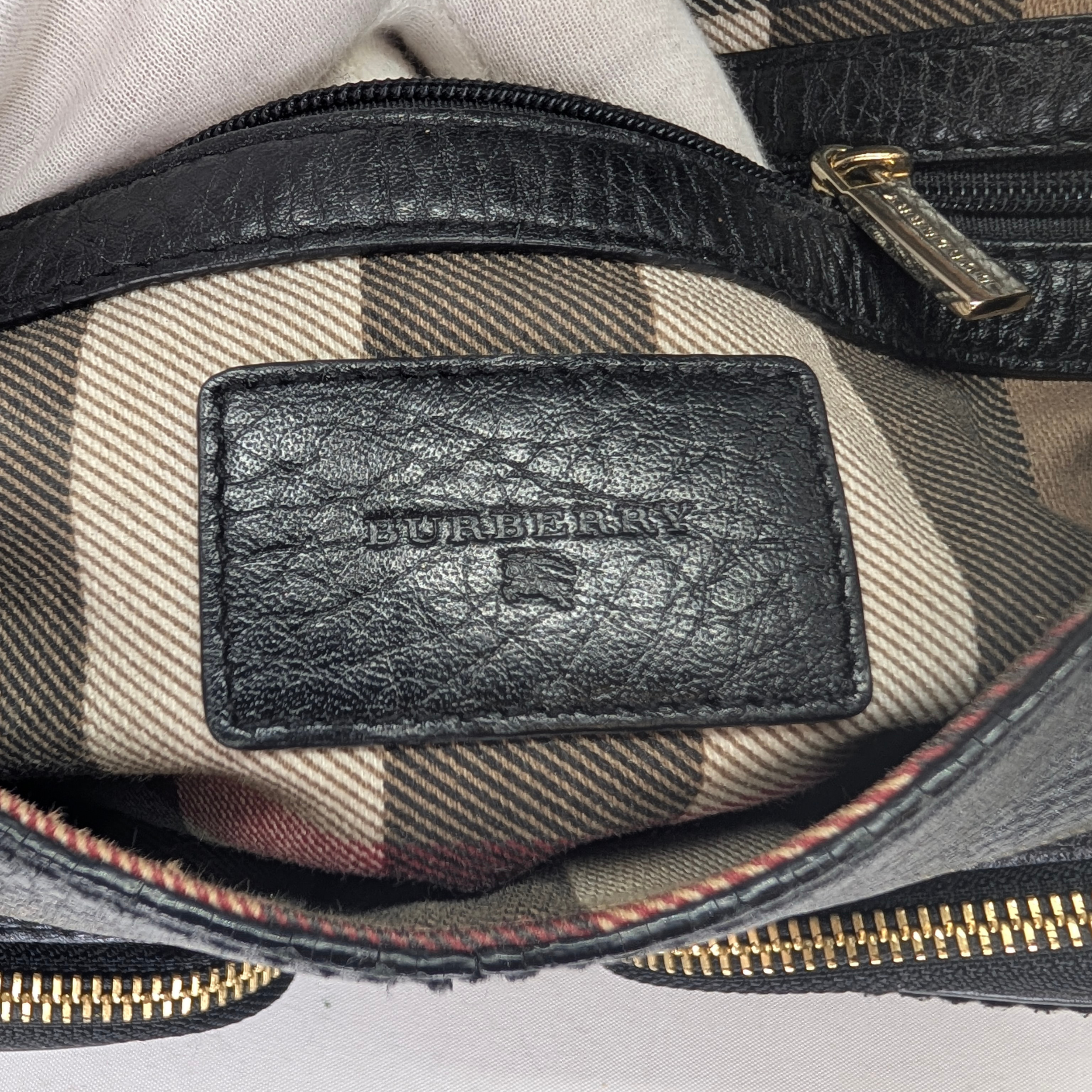 Burberry Leather Shoulder Bag Black