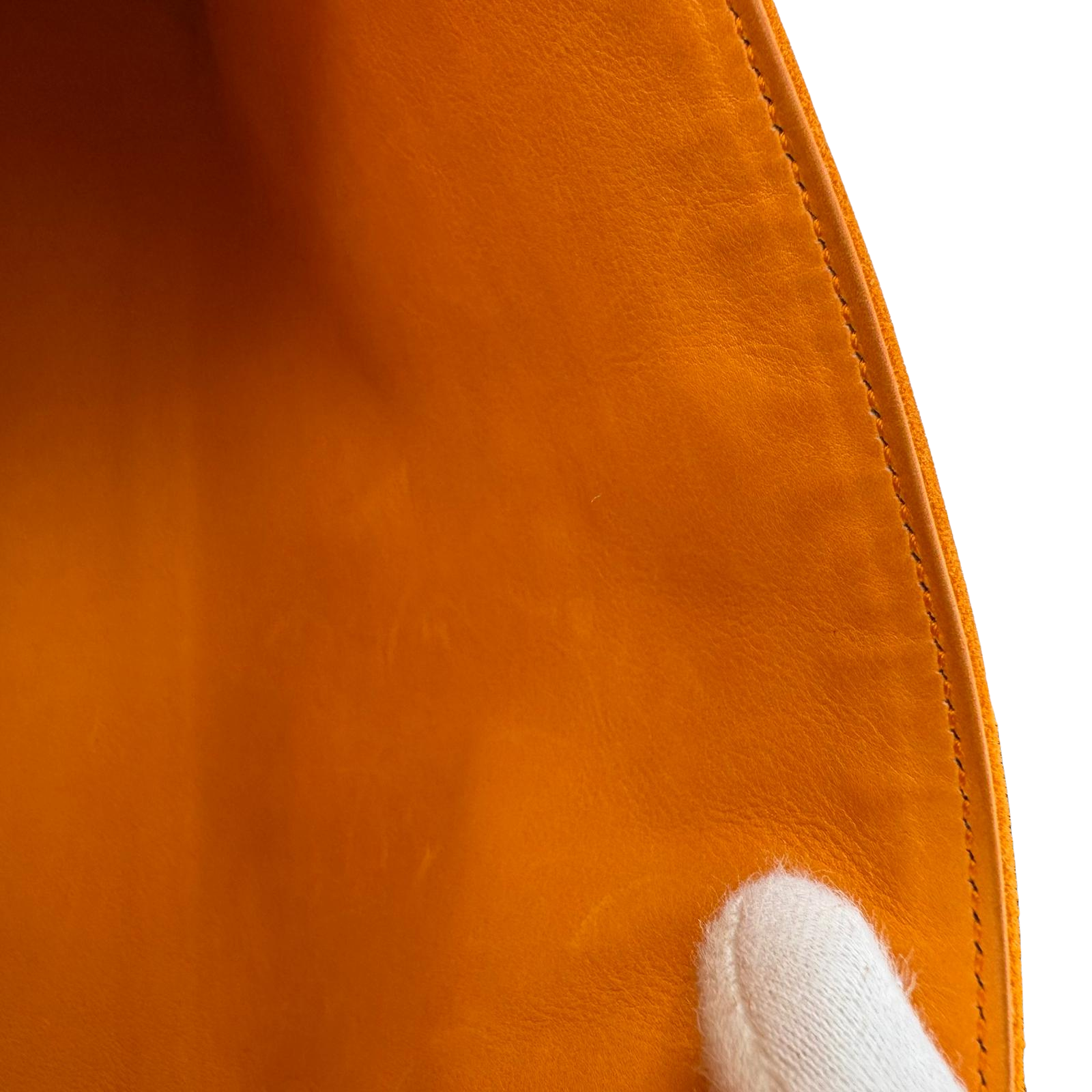 Hermès Kelly Pochette Orange H Veau Doblis Suede PWH ☐ I Stamp