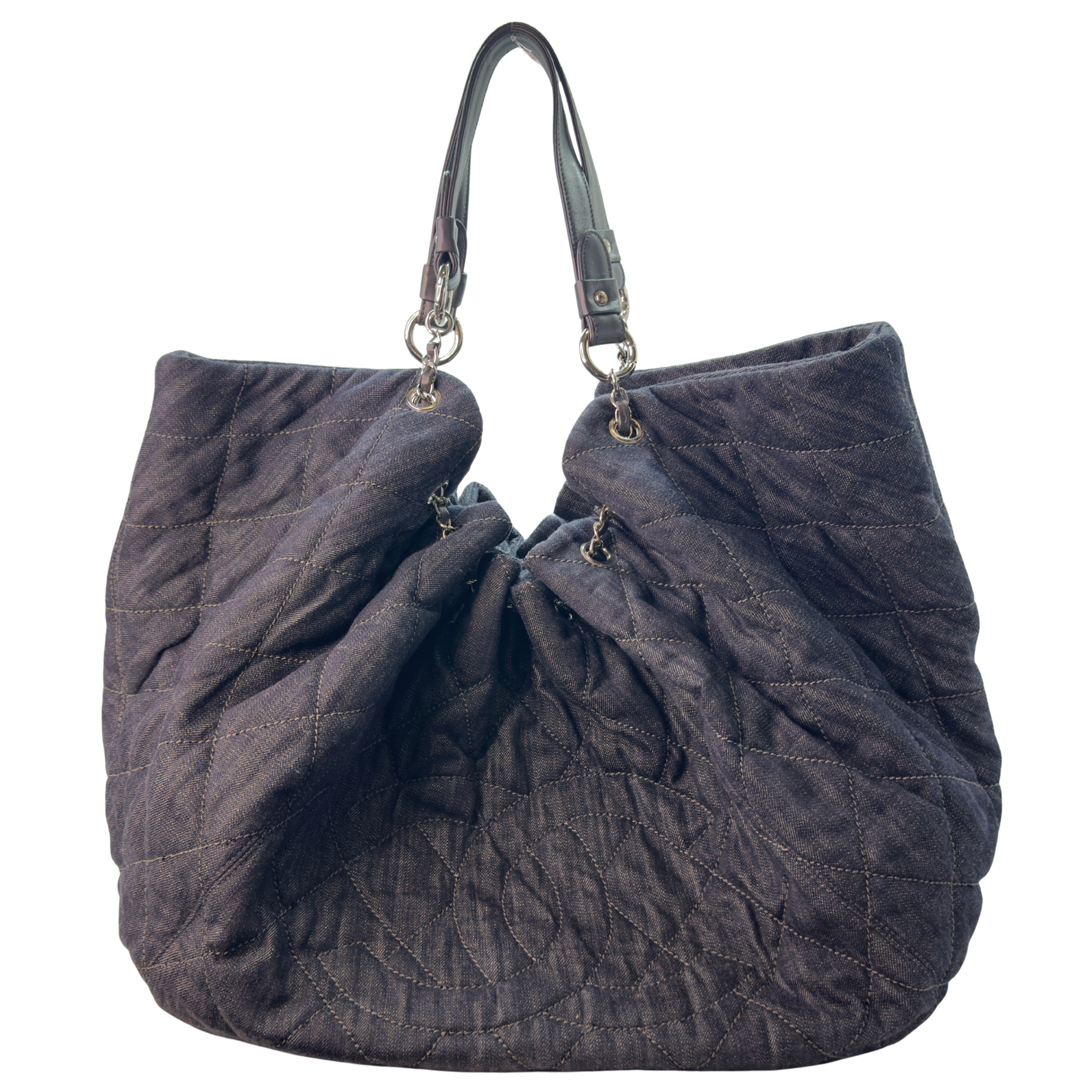 Chanel Coco Spirit XL Denim Cabas Tote Bag Black